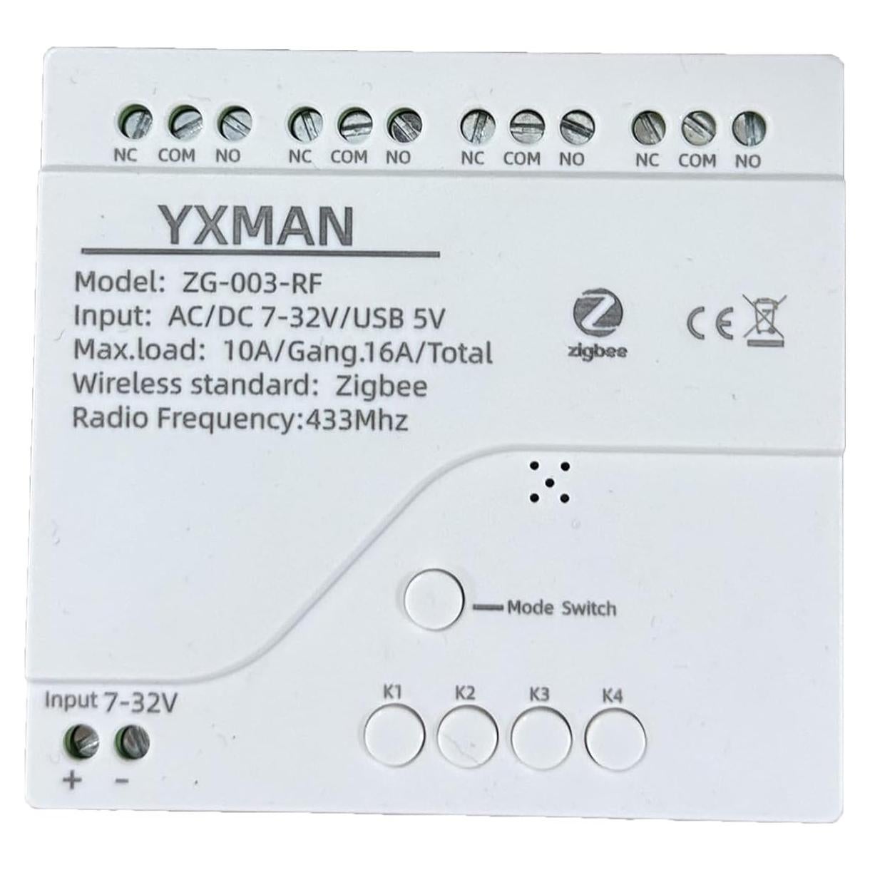 Interruptor Inteligente ZigBee 4 Canales YXMAN, Control por Voz