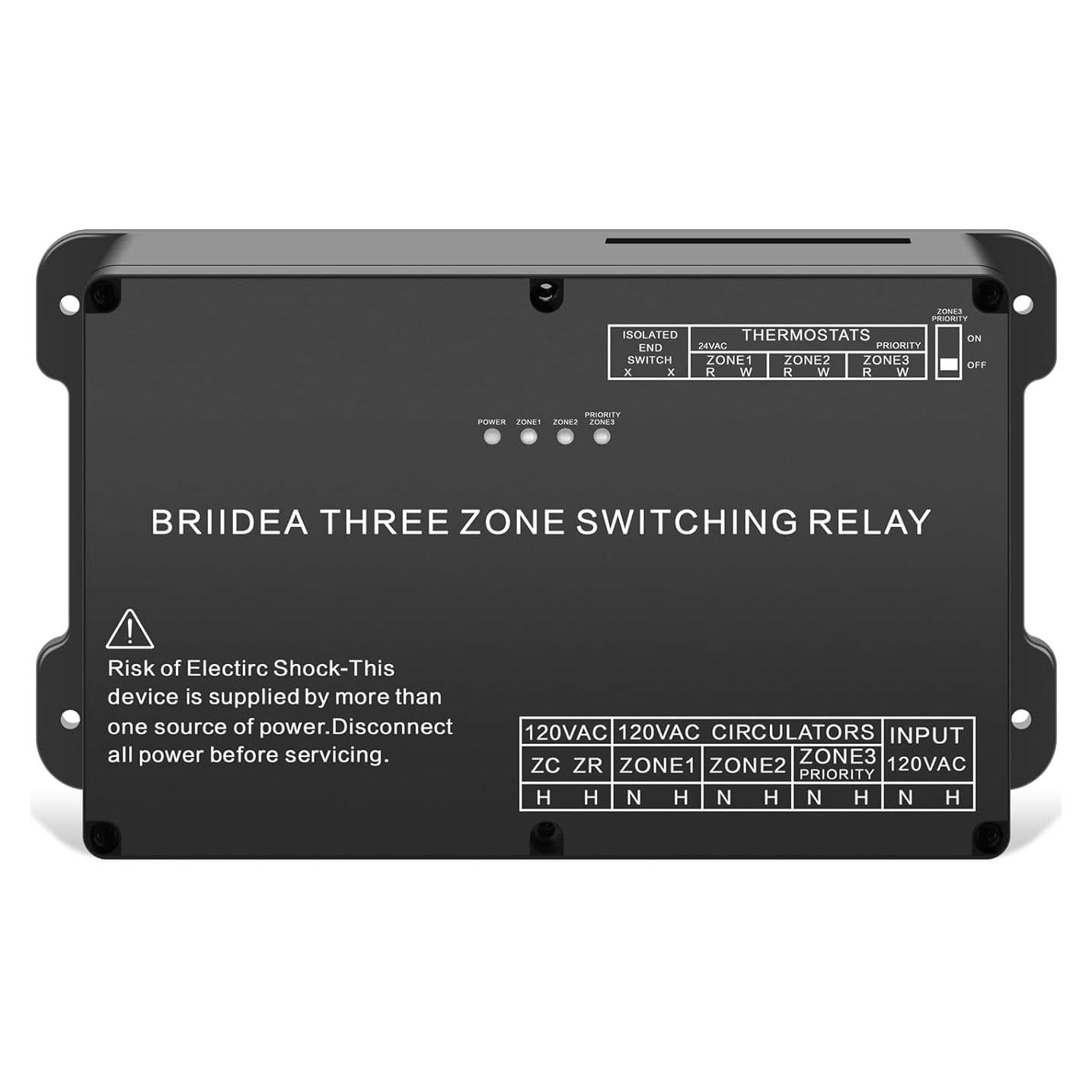 Relé de Conmutación de Tres Zonas Briidea para Calefacción Hidráulica