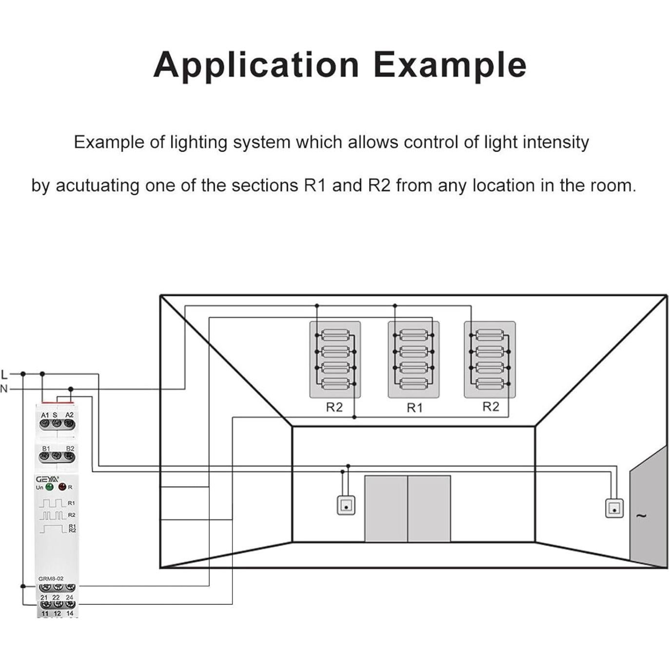 Relé de Retención GEYA GRM8-02 16A AC/DC 12V-240V Montaje en Riel DIN