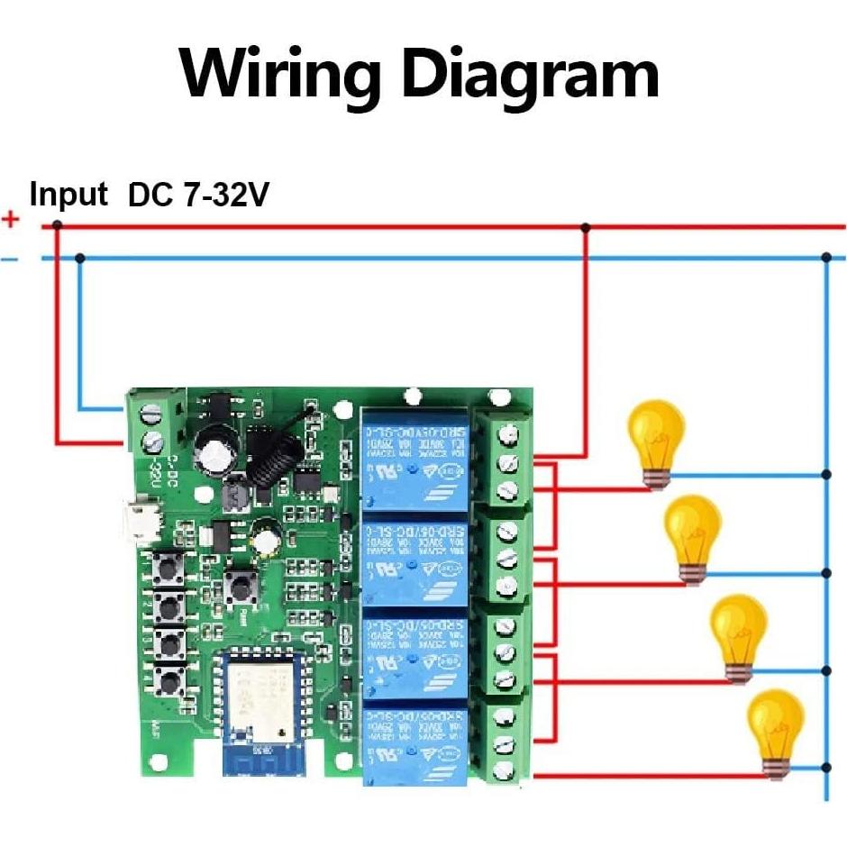 Interruptor Inteligente WiFi MHCOZY 4CH Control Remoto Bluetooth
