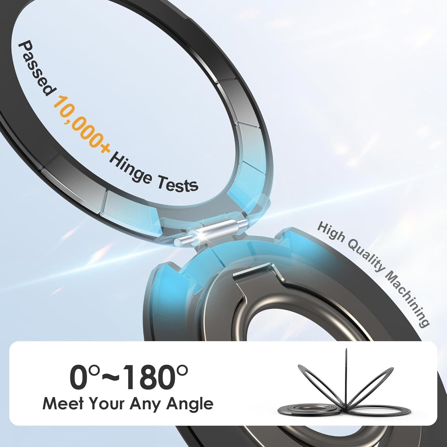 Soporte de Anillo Magnético metisinno para Teléfono Negro