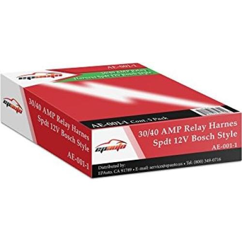Relé EPAuto 40A/30A 12V SPDT - 5 Pack con zócalos