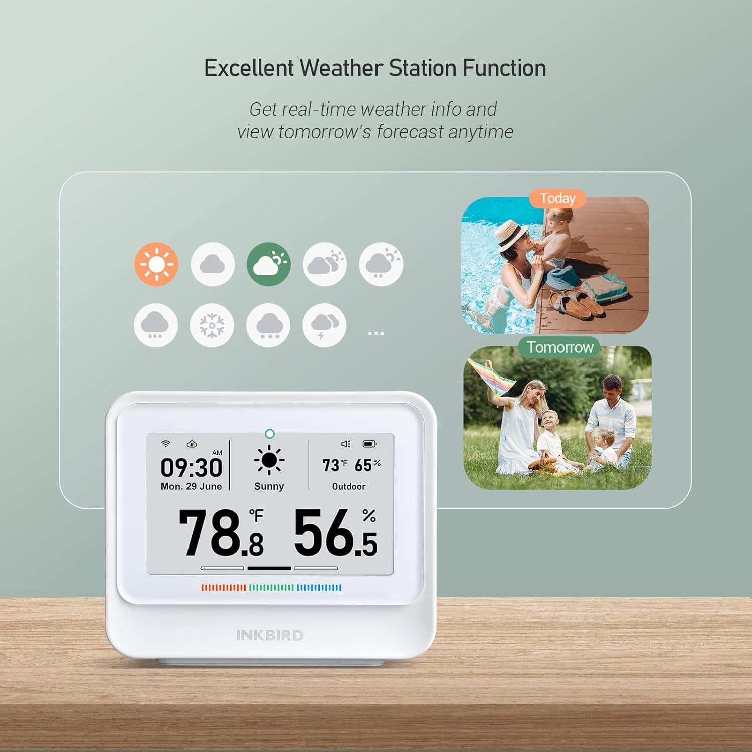 Termómetro Higrometro WiFi INKBIRD IBS-TH5 9-en-1 con Pantalla