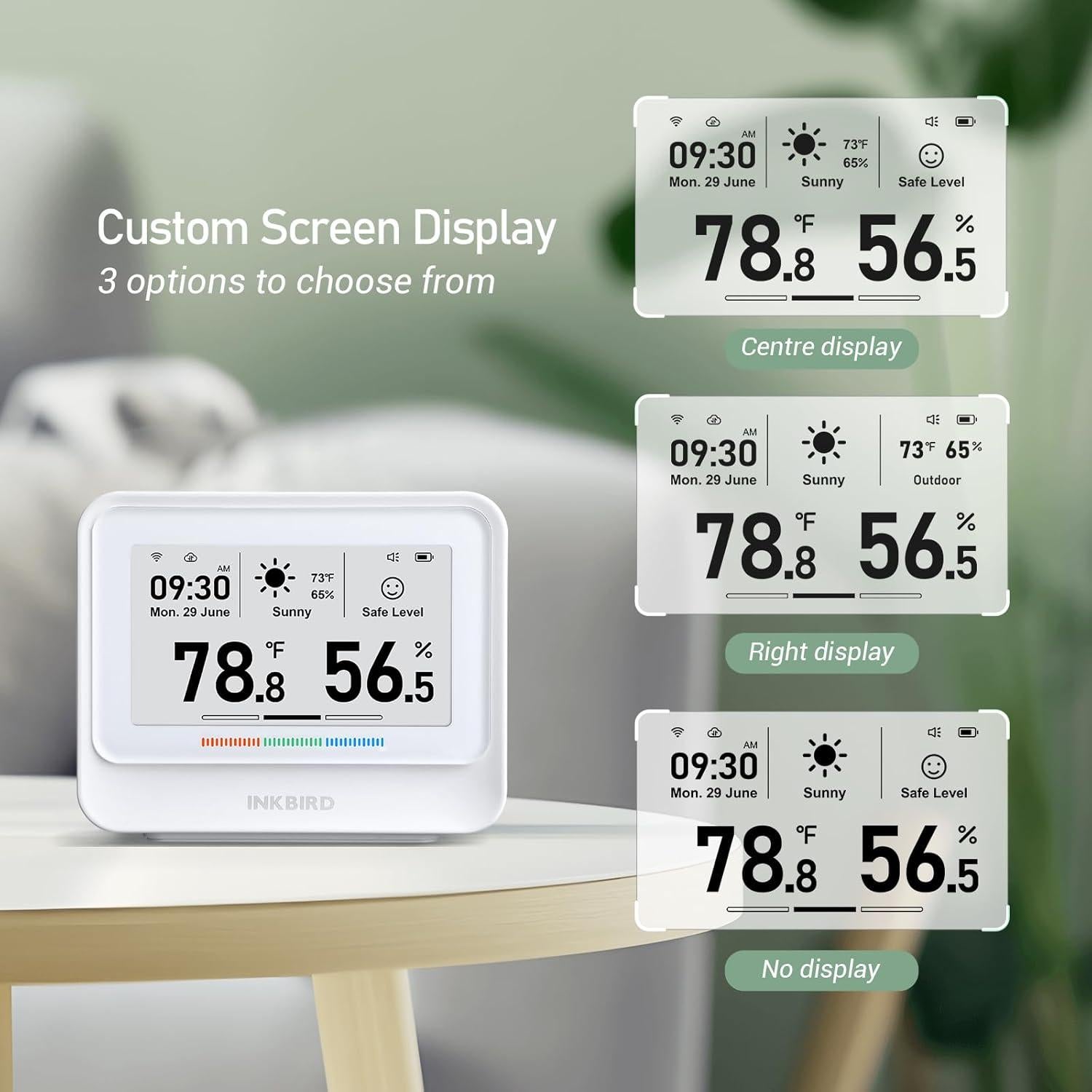 Termómetro Higrometro WiFi INKBIRD IBS-TH5 9-en-1 con Pantalla