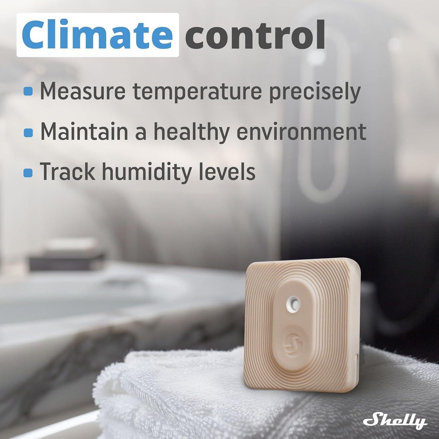 Sensor de Temperatura y Humedad Bluetooth Shelly BLU H&T