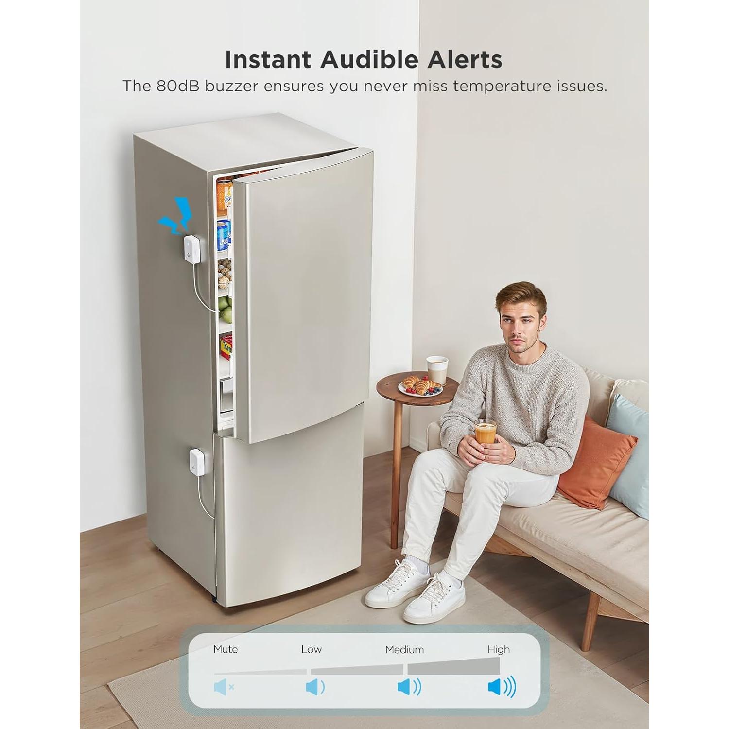 Termómetro Bluetooth GoveeLife H5111 2 Sensores para Refrigerador