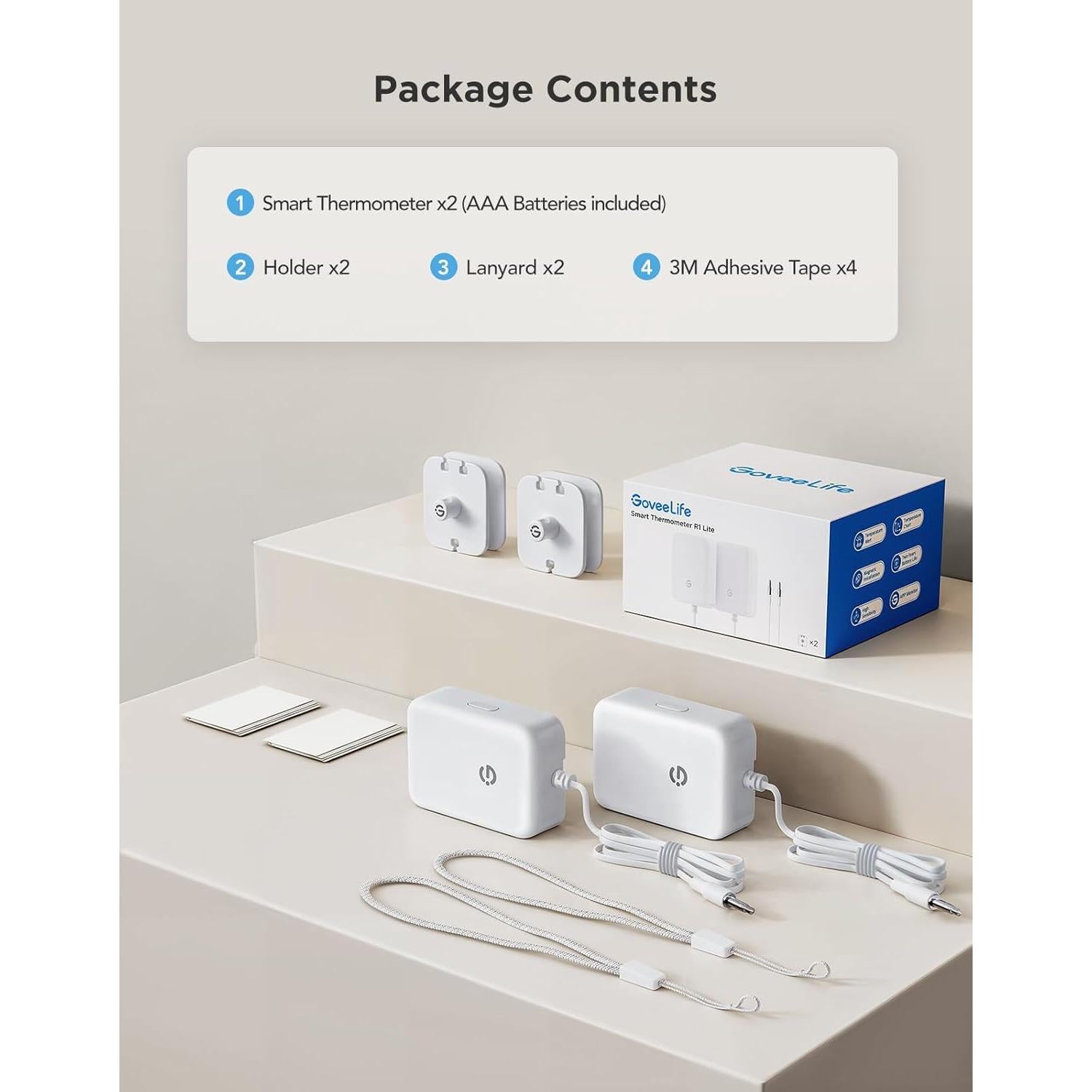 Termómetro Bluetooth GoveeLife H5111 2 Sensores para Refrigerador