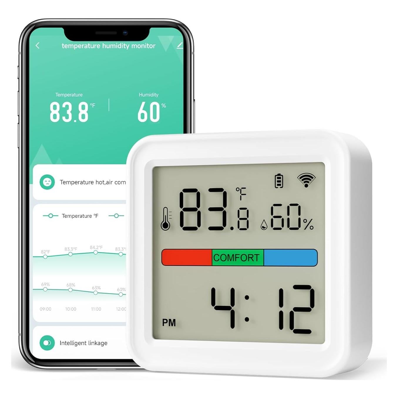 Termómetro Higrómetro Inteligente Lumary L-THS0A1 WiFi Bluetooth