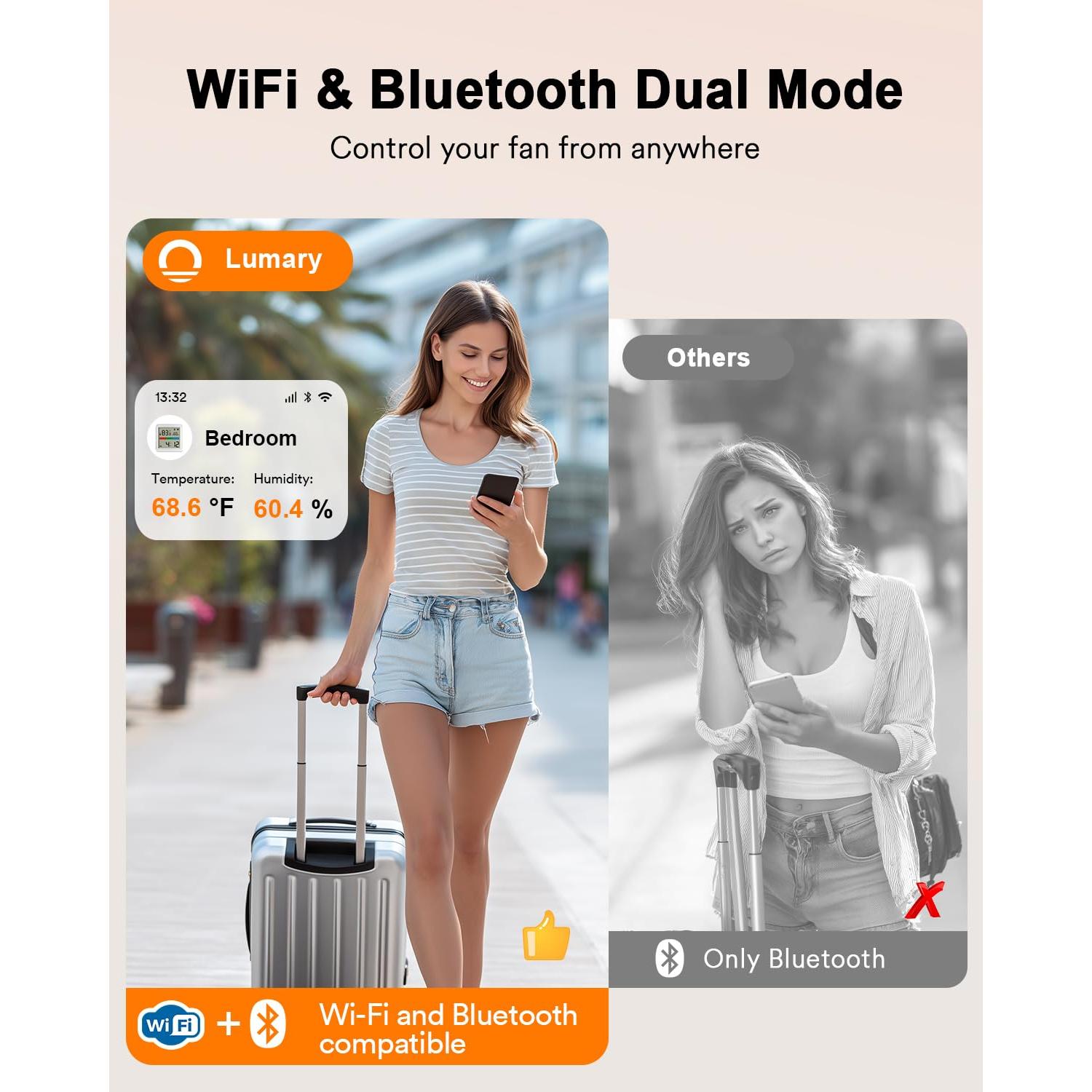 Termómetro Higrómetro Inteligente Lumary L-THS0A1 WiFi Bluetooth