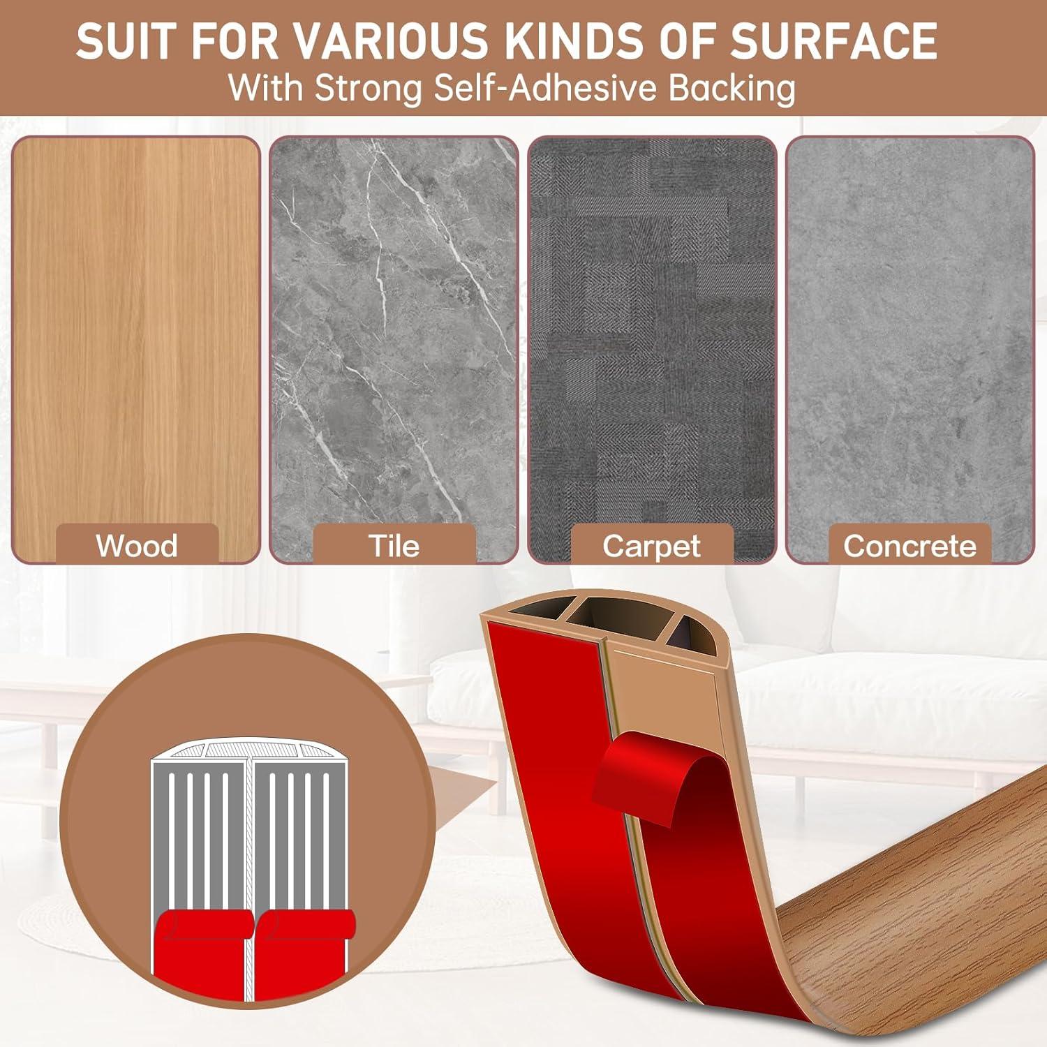 Cubierta de cable para suelo LSGCQ 3,05 m madera clara