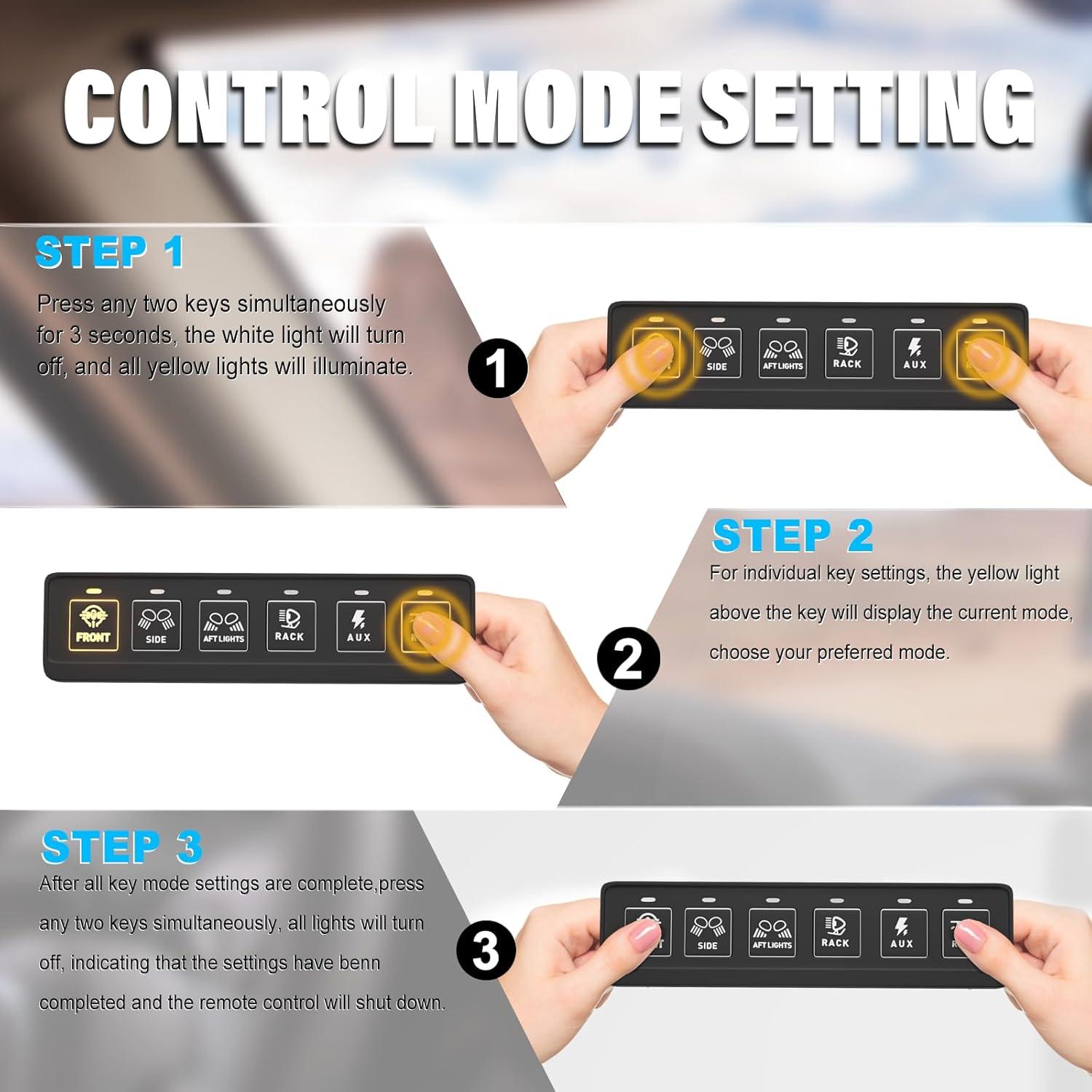 Panel de Interruptores Inalámbrico 6 Gang Somaer 12V-24V