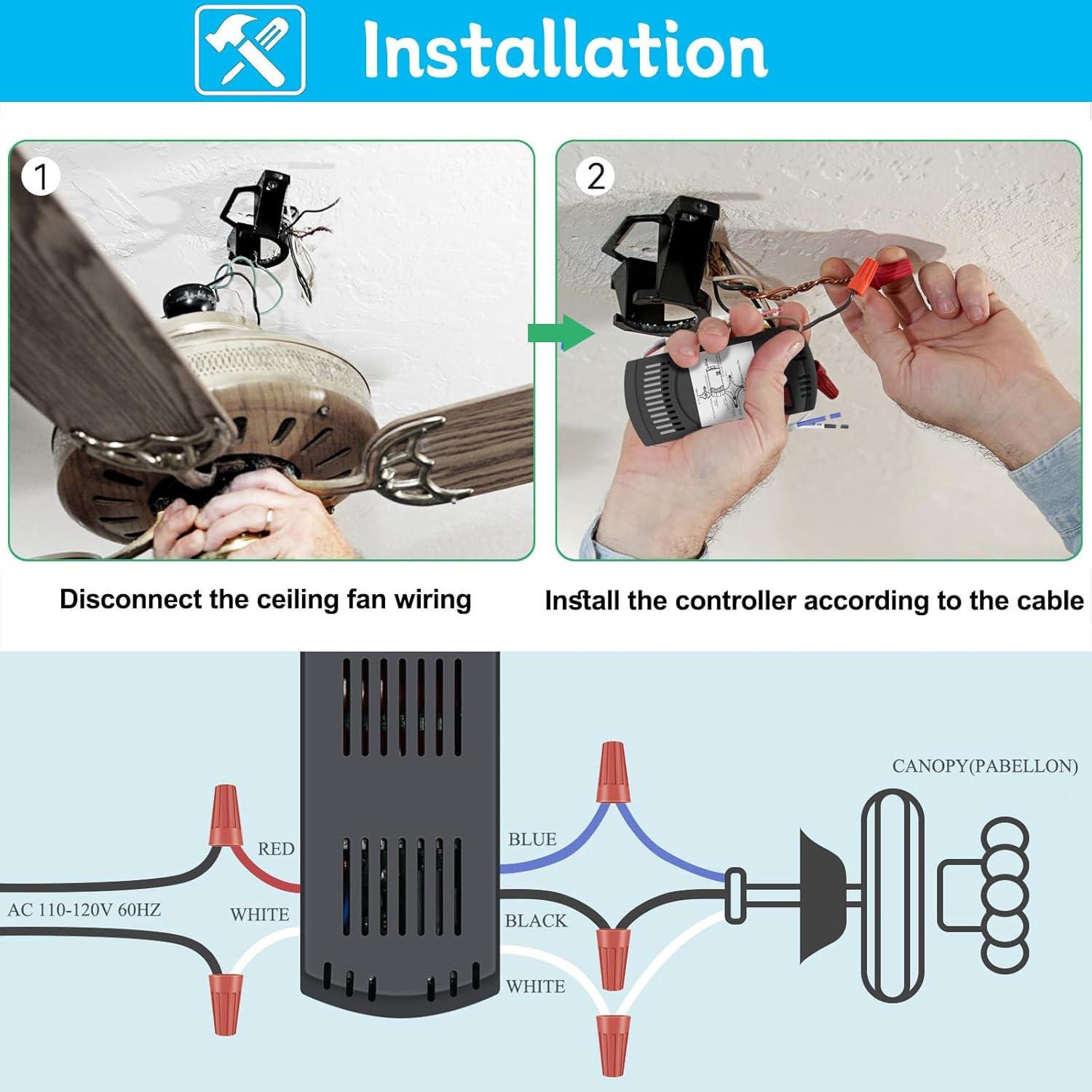 Control Remoto Inalámbrico para Ventilador de Techo COREBAY RC-81T