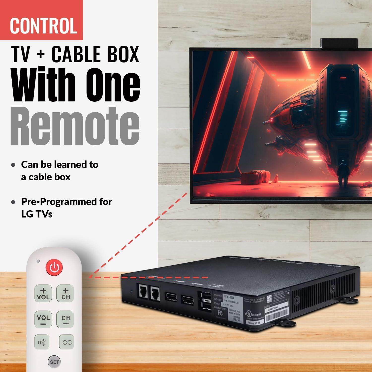 Control Remoto Universal Anderic RR1004 - 2 Paquete, Teclas Grandes