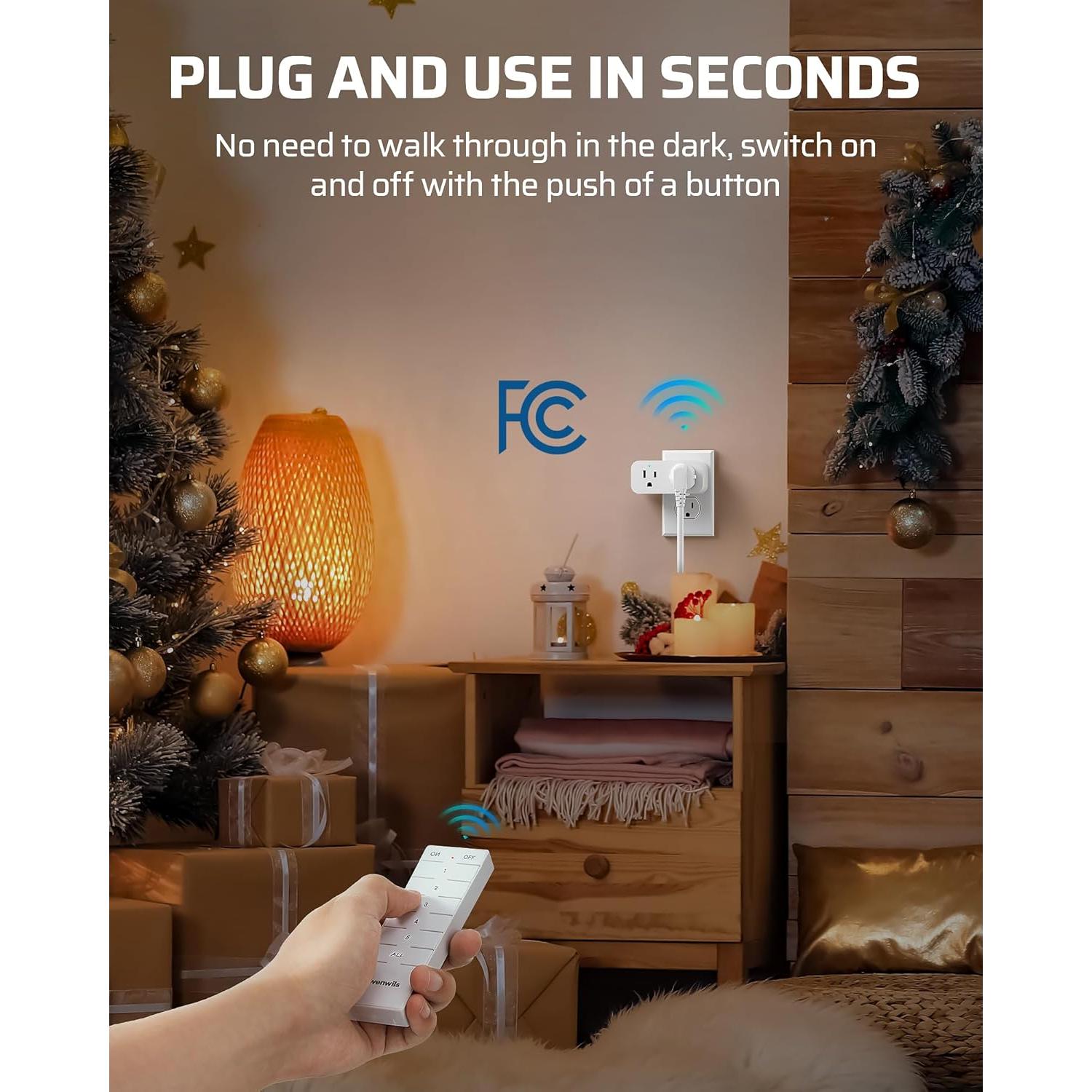 Enchufe de Control Remoto Dewenwils IT106 - 2 Enchufes Dobles