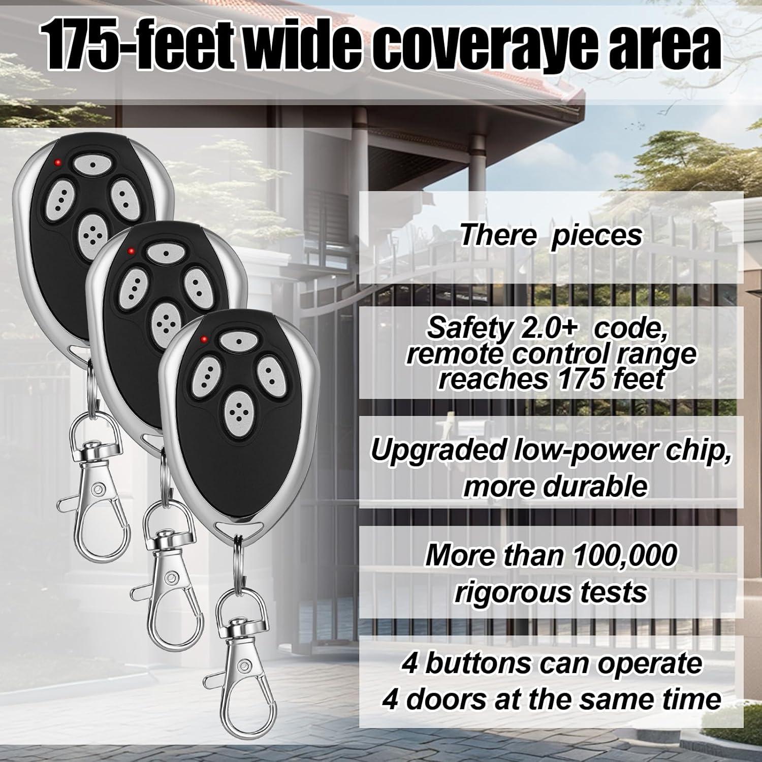 Abridor de Puerta Remoto Kingdder 3 Pcs 433.92MHz