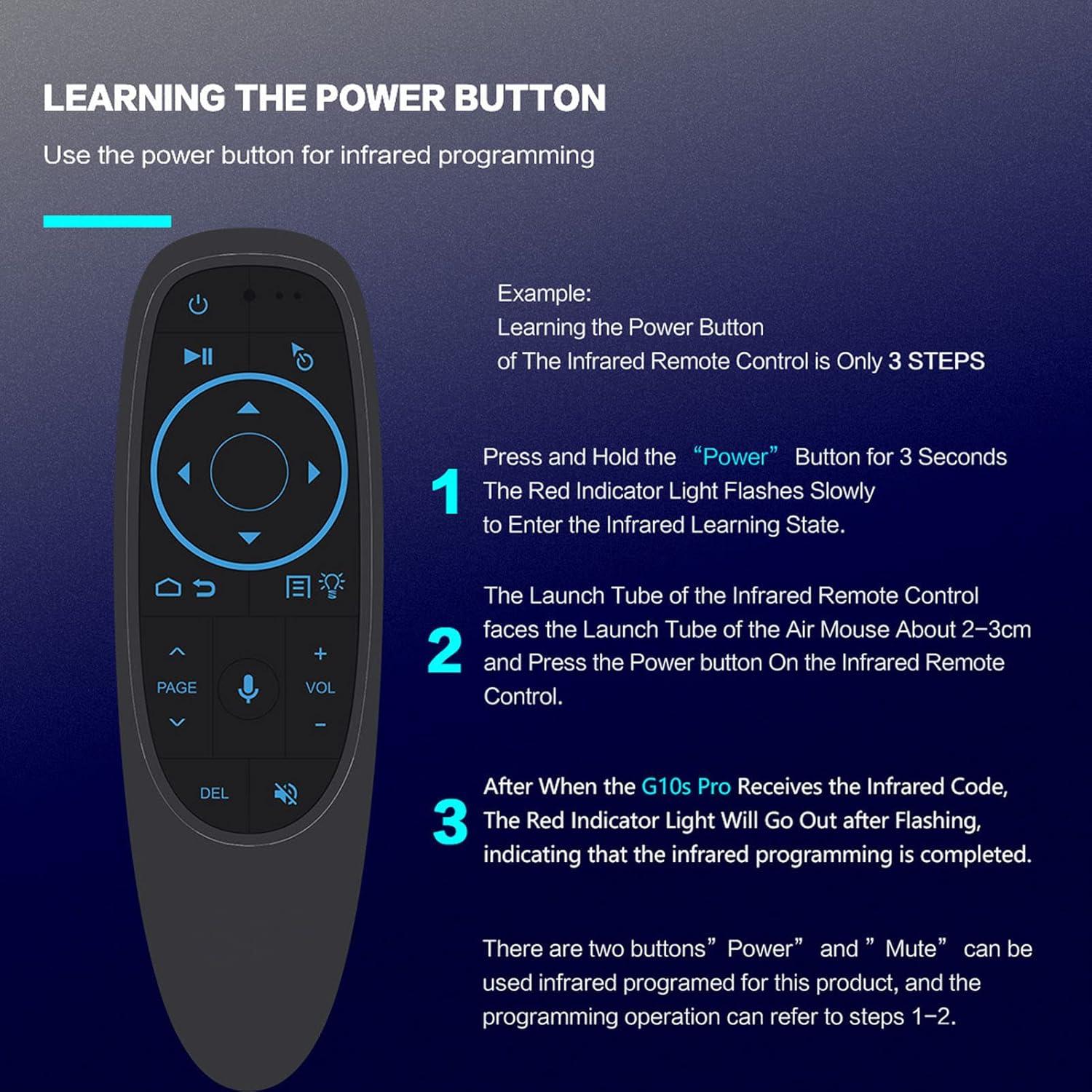 Control Remoto por Voz ASHATA G10S Pro Bluetooth 2.4G