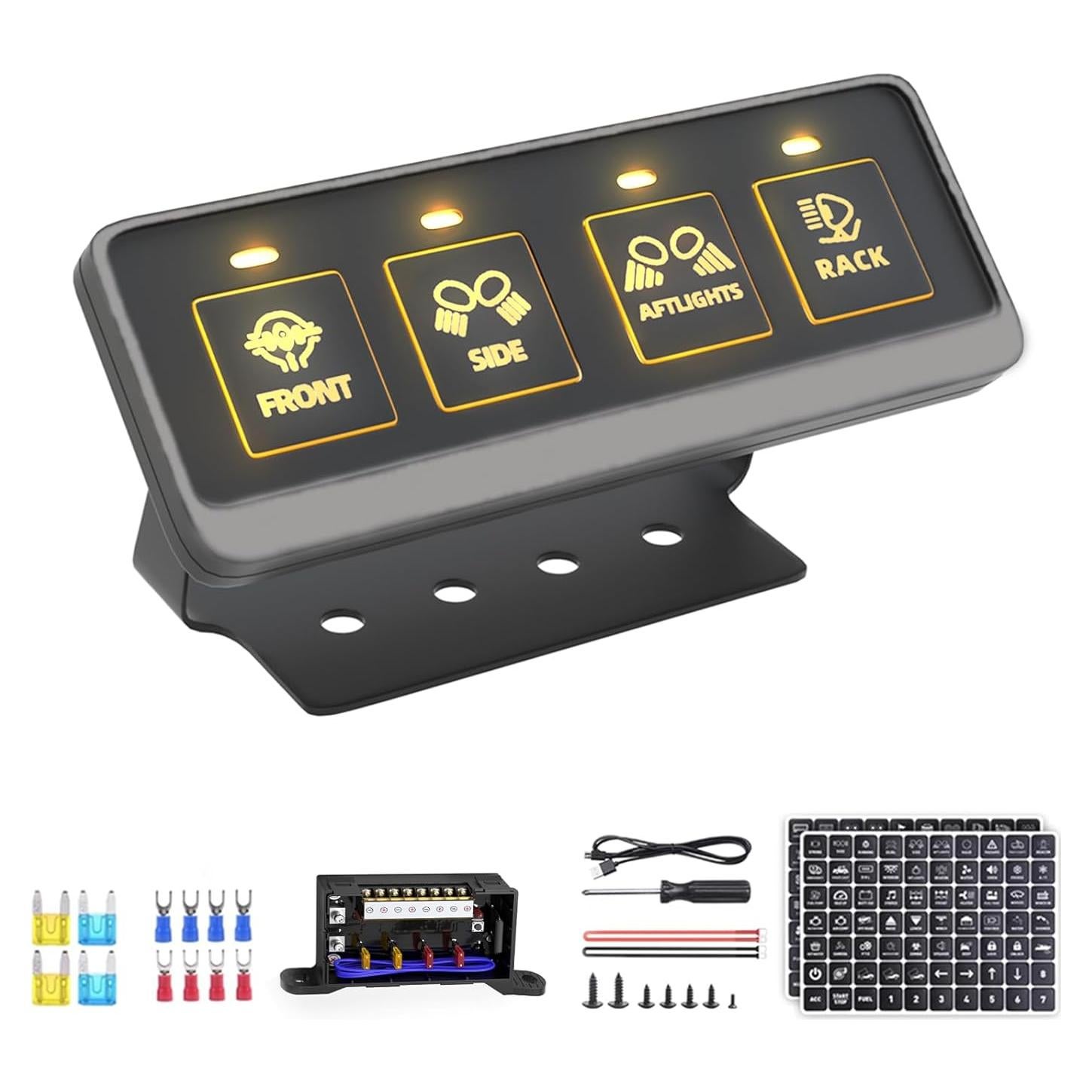 Panel de Interruptores Inalámbrico 4 Gang Somaer a Prueba de Agua