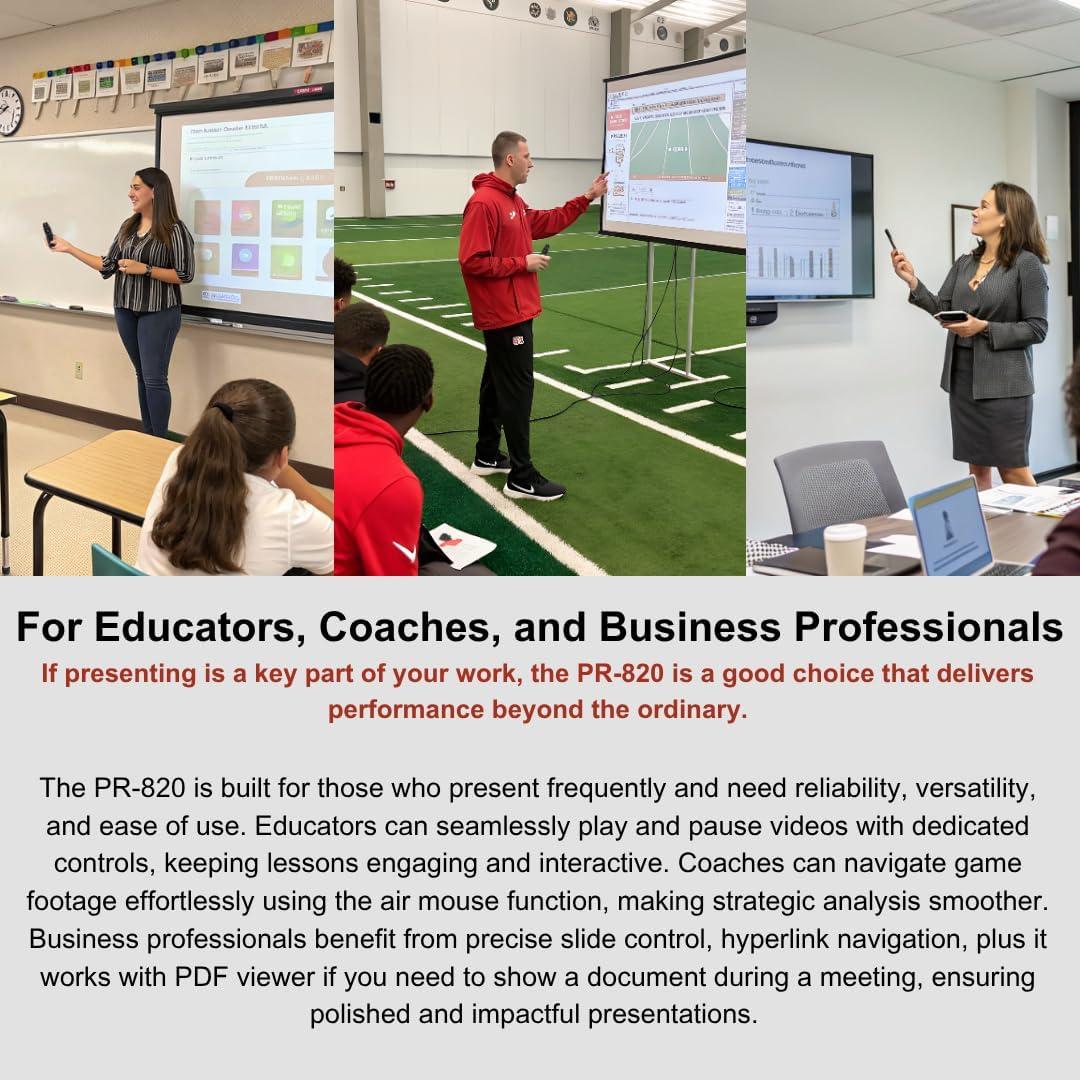 Control Remoto Inalámbrico PR-820 con Puntero Láser y Ratón Aéreo