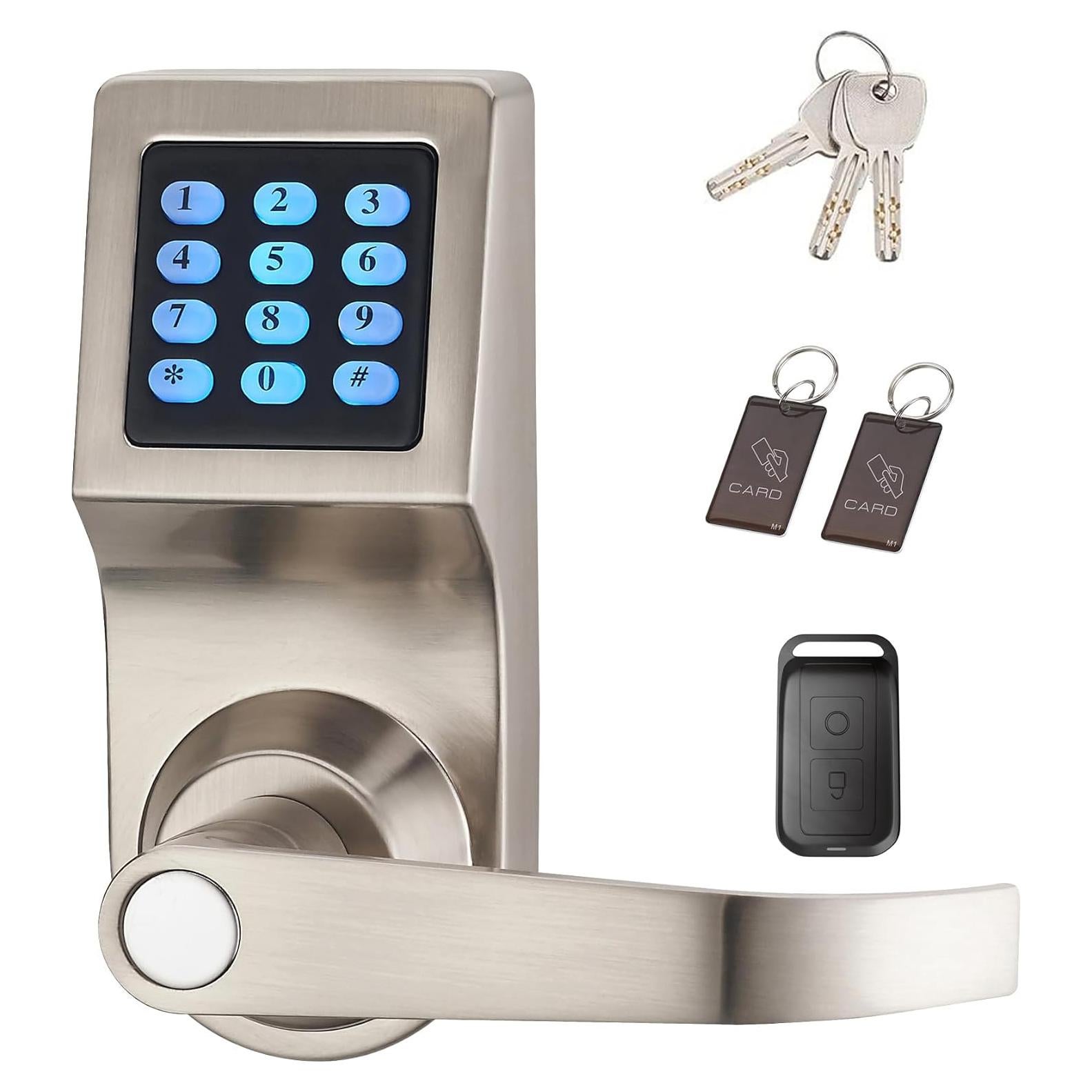 Cerradura Digital HAIFUAN HFAD6300 con Control Remoto y Tarjeta M1