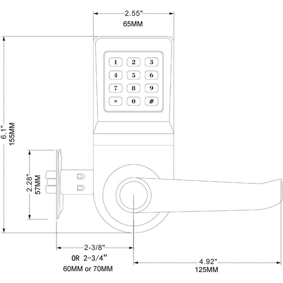Cerradura Digital HAIFUAN HFAD6300 con Control Remoto y Tarjeta M1