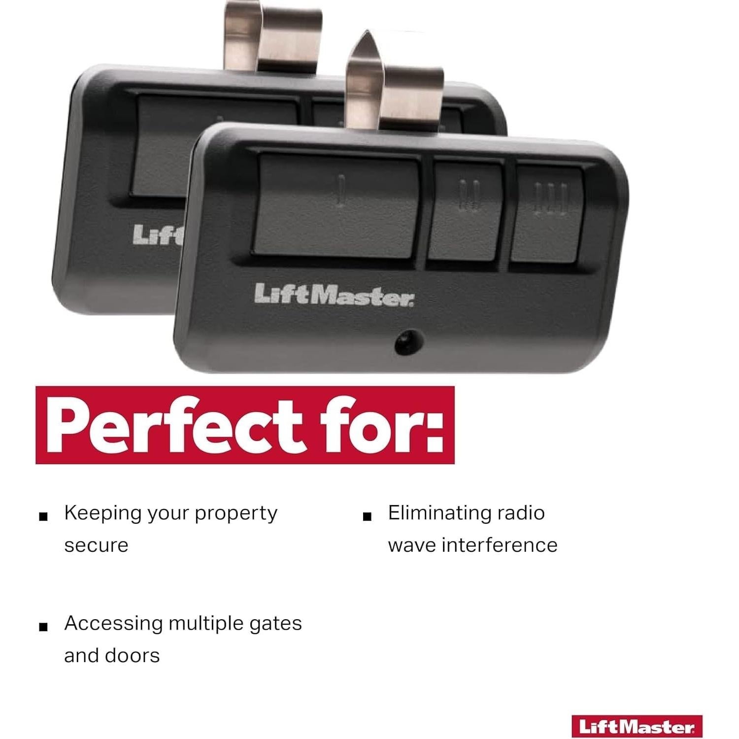 Control Remoto LiftMaster 893LM Security+ 2.0 3 Botones