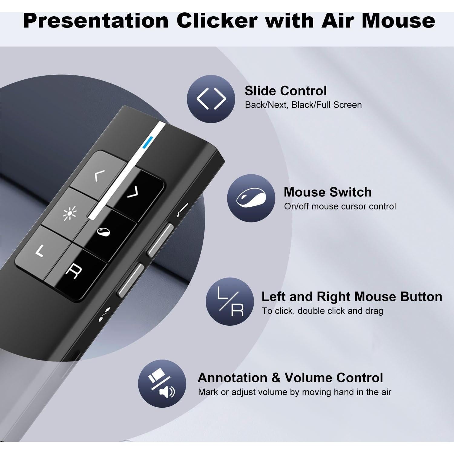 Control Remoto Inalámbrico Norwii N99 para Presentaciones