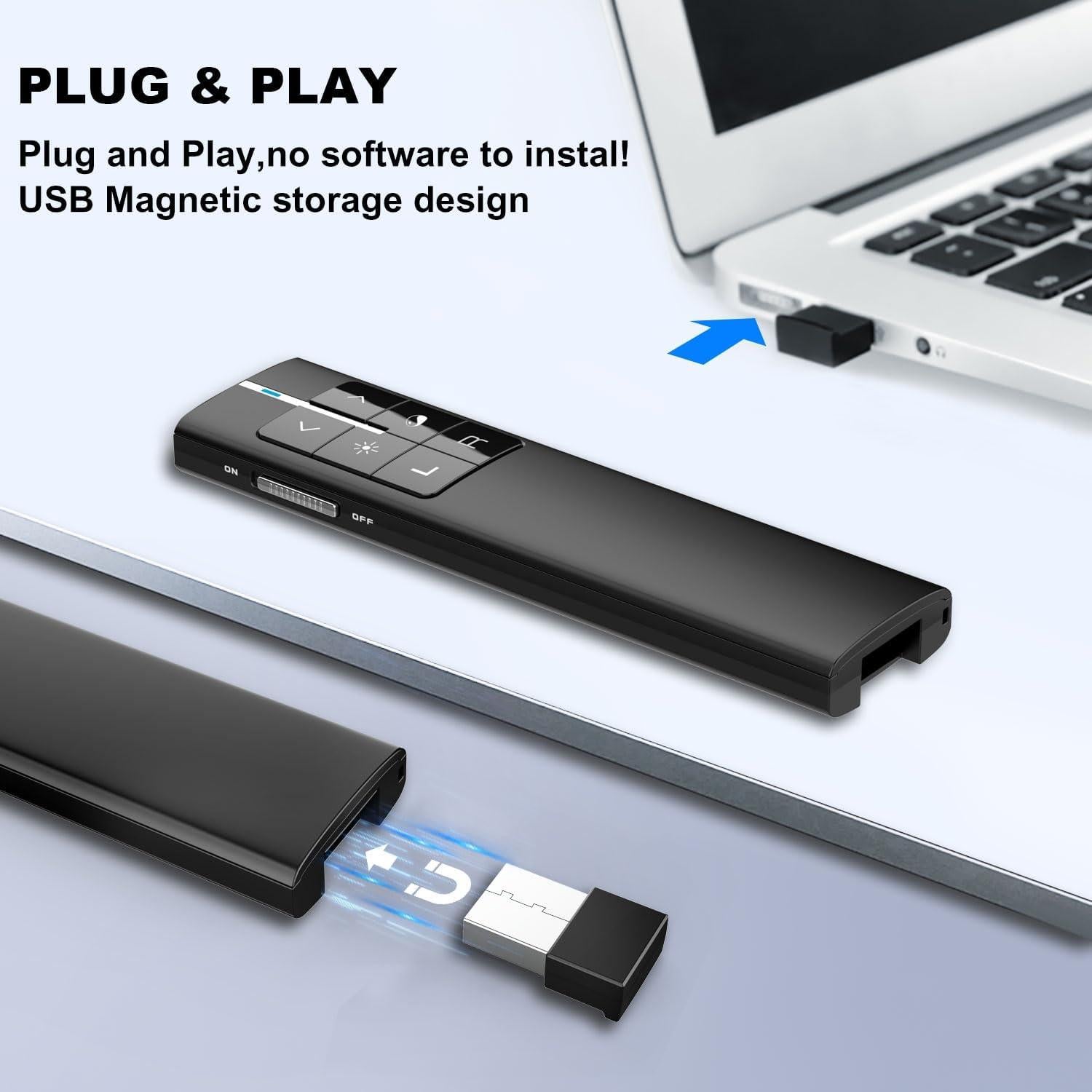 Control Remoto Inalámbrico Norwii N99 para Presentaciones