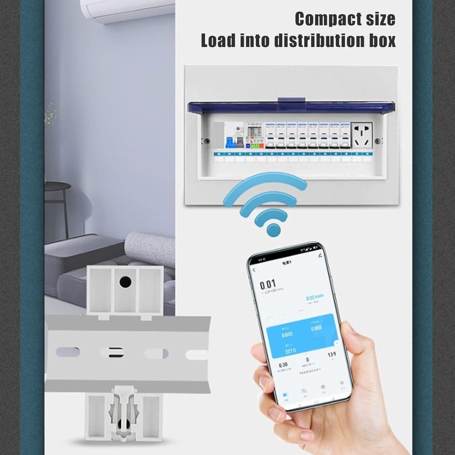 Interruptor Inteligente Asixxsix 63A Control Remoto APP Tuya