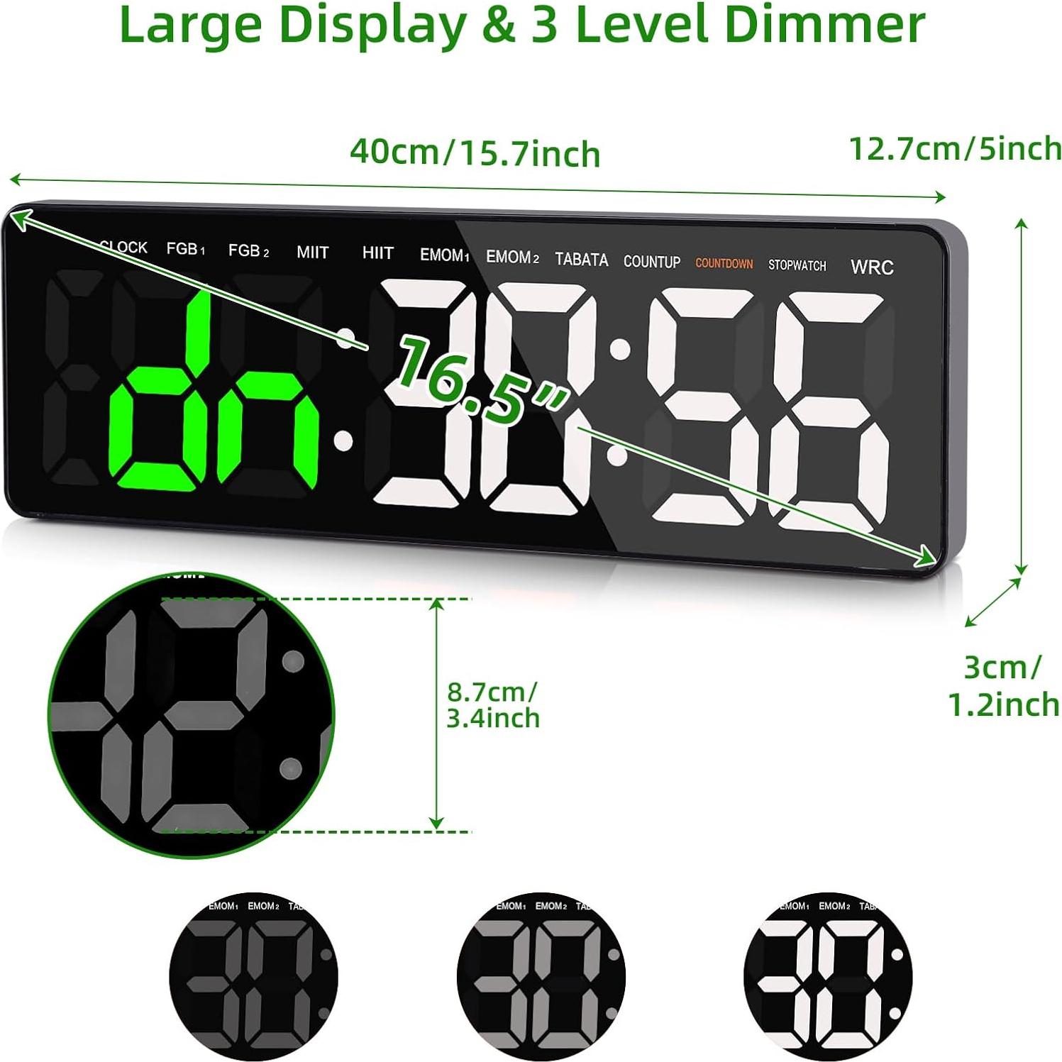 Temporizador Digital de Gimnasio AnExer VXTR04-GW 16.5" LED