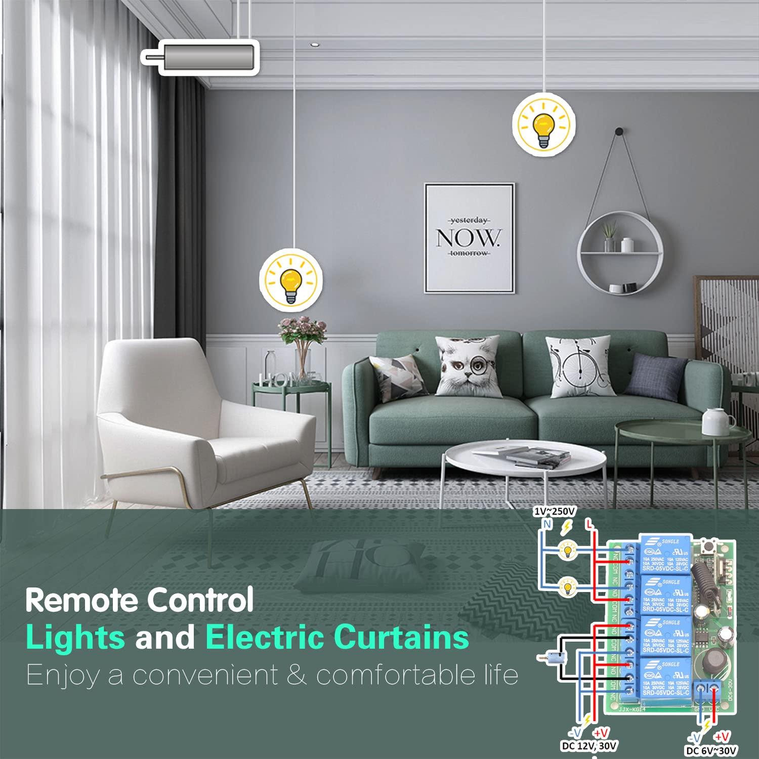 Interruptor Control Remoto Inalámbrico DieseRC 4 Canales 10A