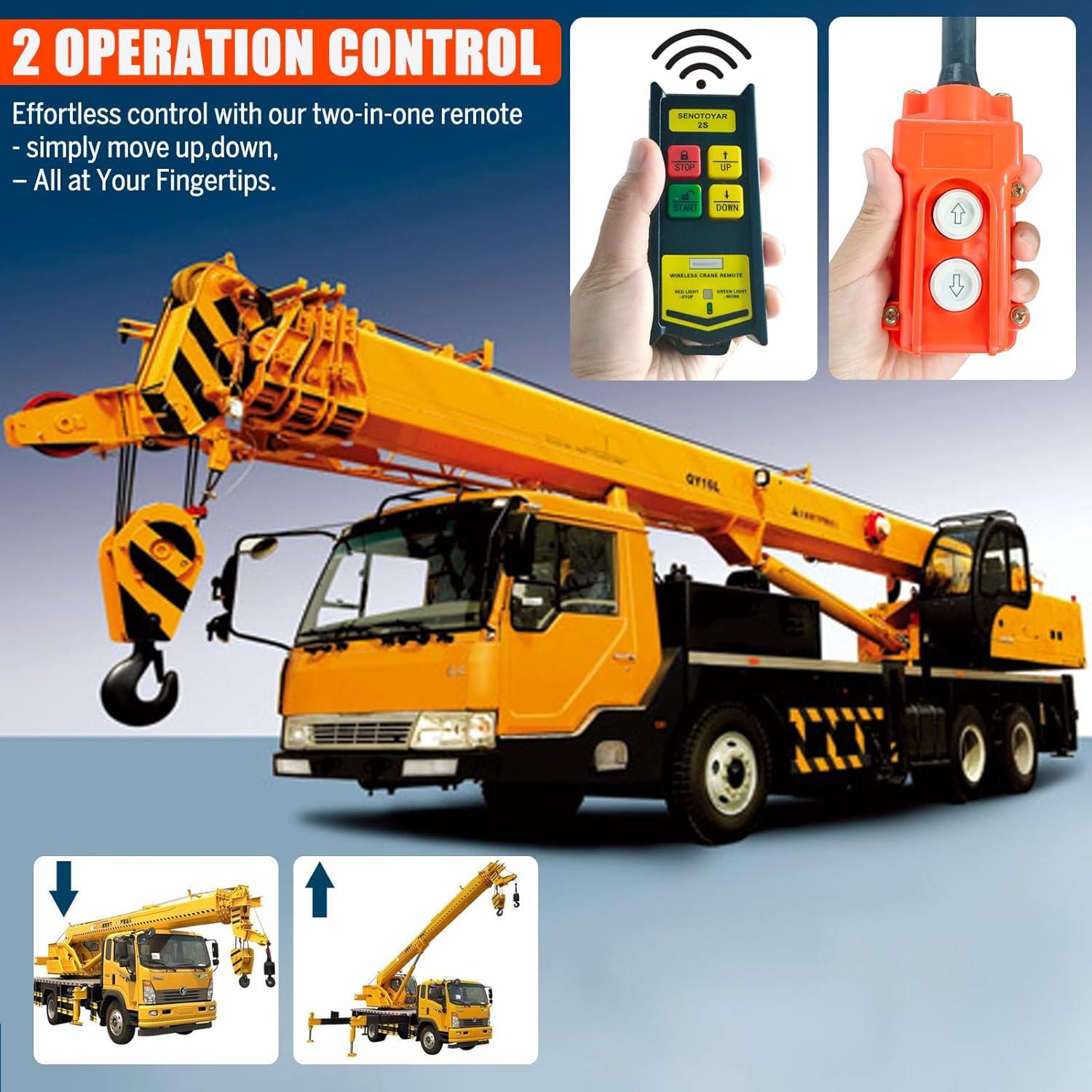 Control Remoto Inalámbrico 2 en 1 Senotoyar 12V para Grúas