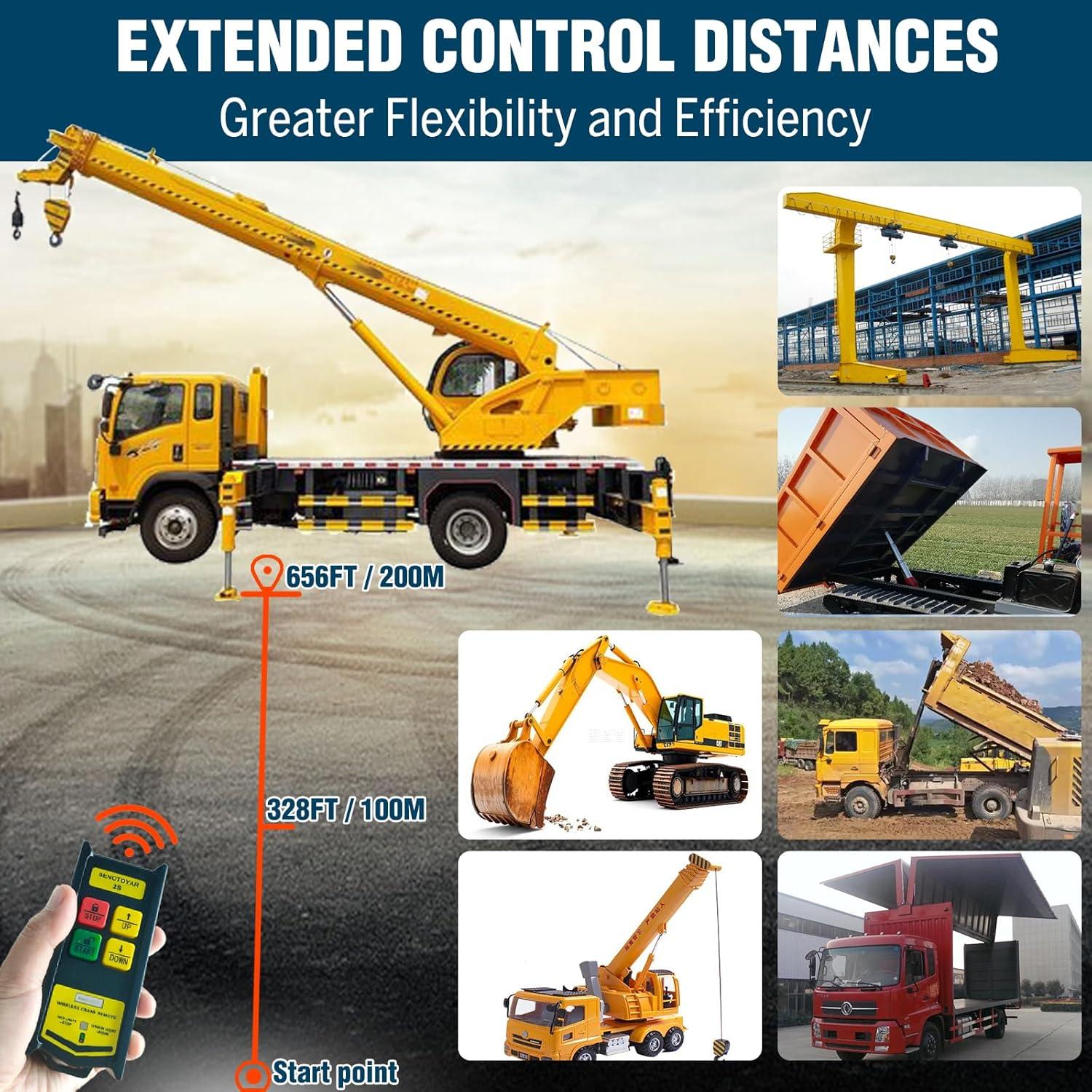 Control Remoto Inalámbrico 2 en 1 Senotoyar 12V para Grúas