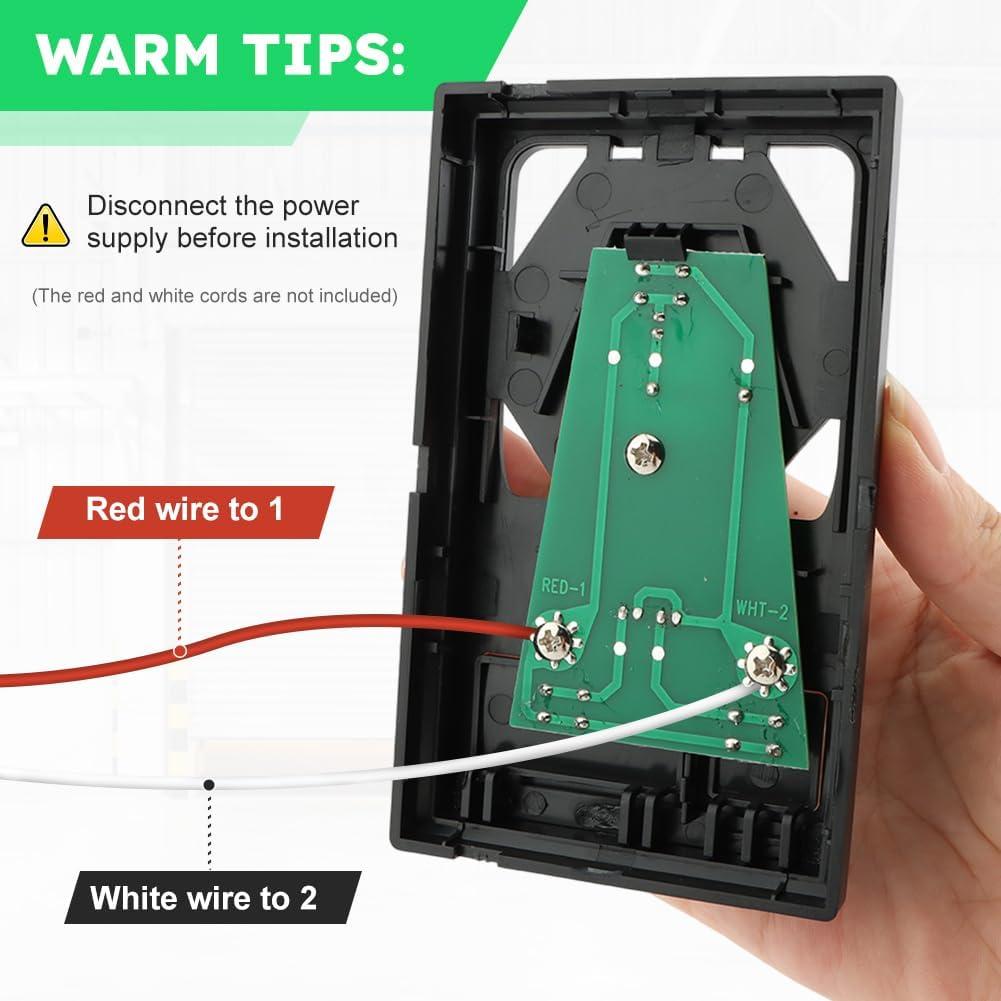 Panel de Control de Abridor de Puerta de Garaje QWLWBU 12.45x7.87cm