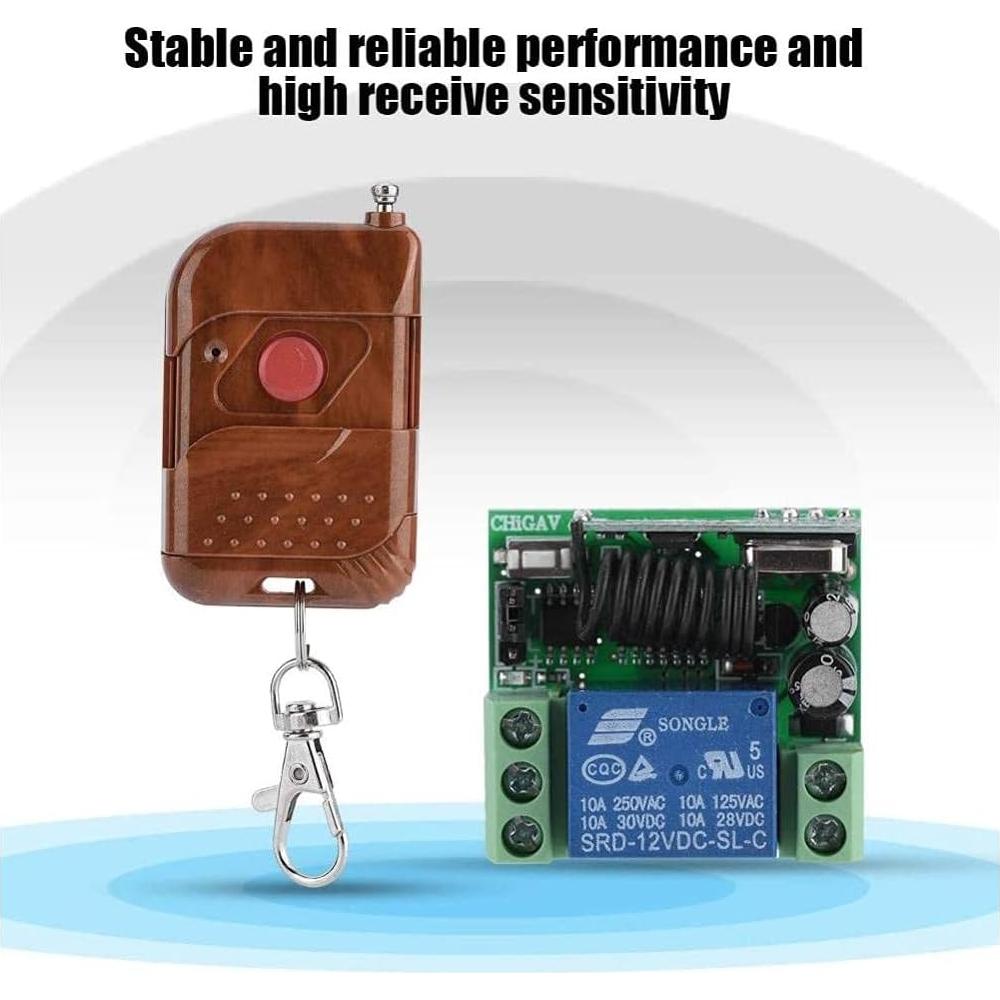 Interruptor Remoto Inalámbrico 12V V BESTLIFE 433MHz 10A