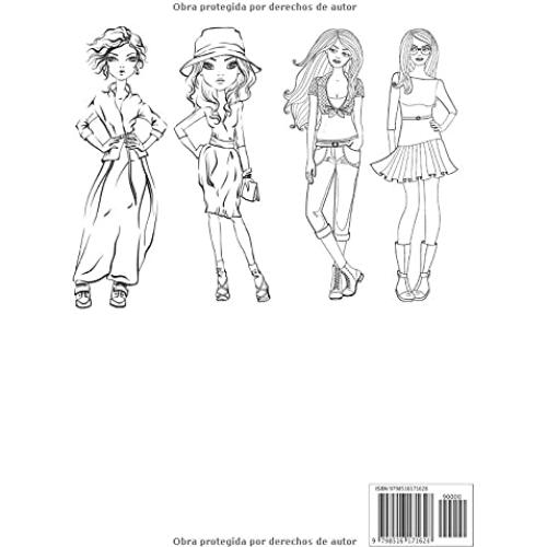 Cuaderno De Colorear Fashion Adolescentes - Niñas: Libro De Colorear Para Niñas De 12 Años | Diseños de Moda - Coloración Adolescente | Cuaderno Creativo Para Chicas. (Spanish Edition)