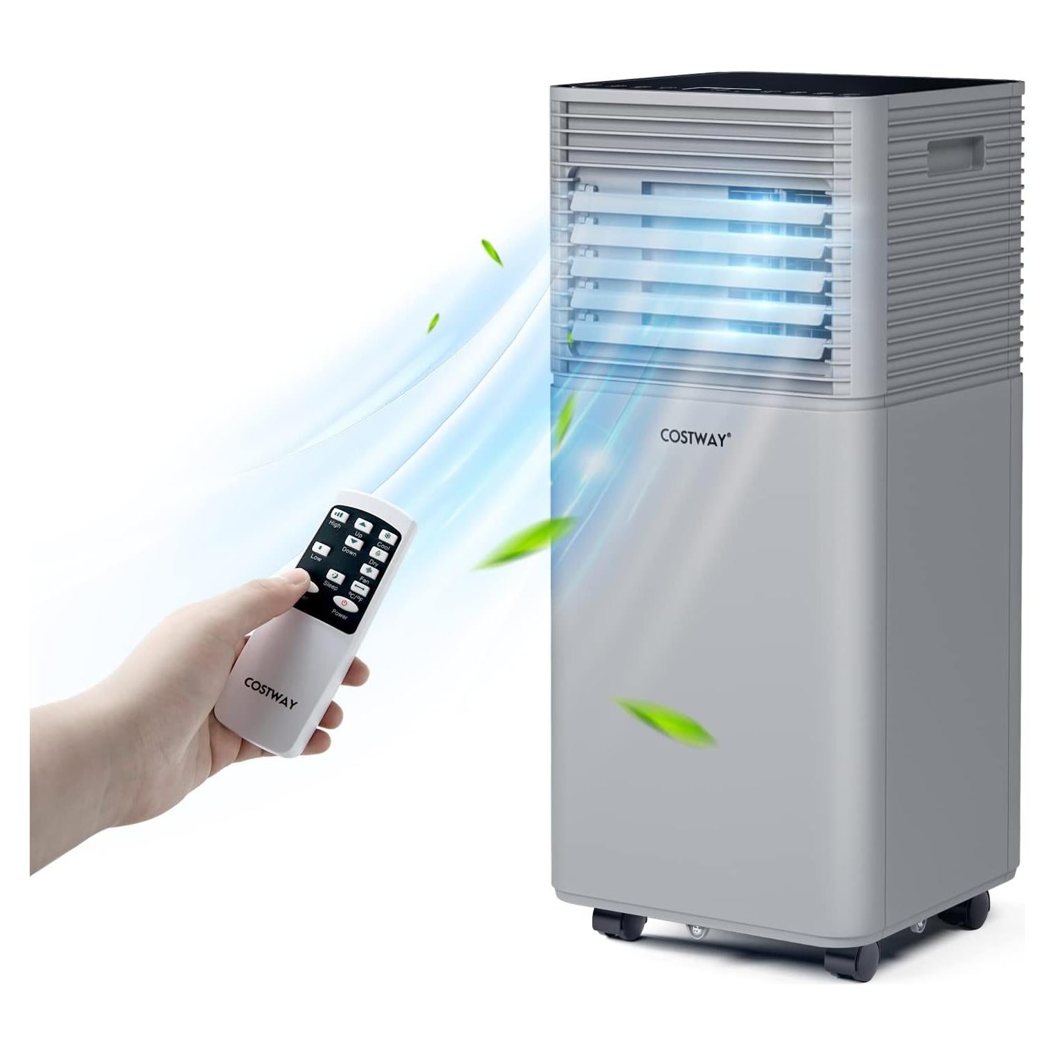 Aire Acondicionado Portátil COSTWAY 10000BTU 32.5m² Gris