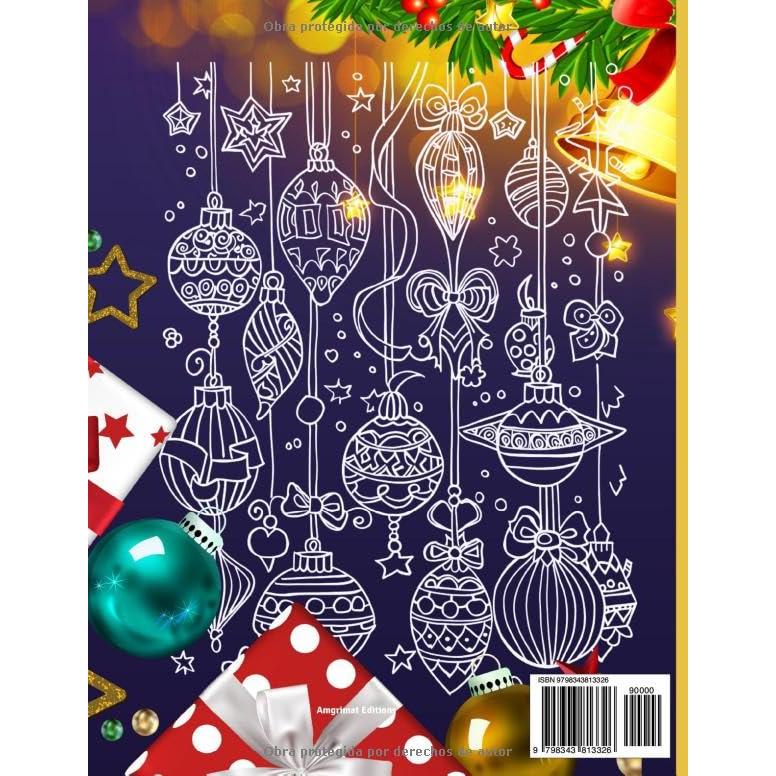 Adornos navideños festivos Libro para colorear para adultos y adolescentes: Sumérgete en la alegría de las festividades mientras liberas tu ... páginas en formato 8.5x11 (Spanish Edition)