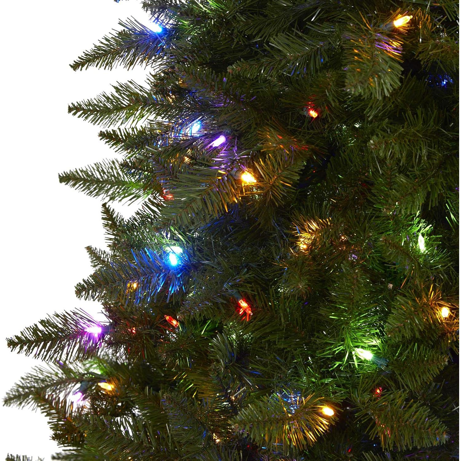 Árbol de Navidad Artificial Casi Natural 1.98m con 450 Luces LED