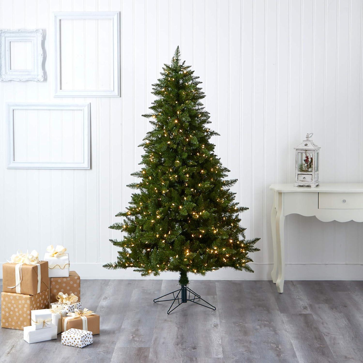 Árbol de Navidad Artificial Casi Natural 1.98m con 450 Luces LED