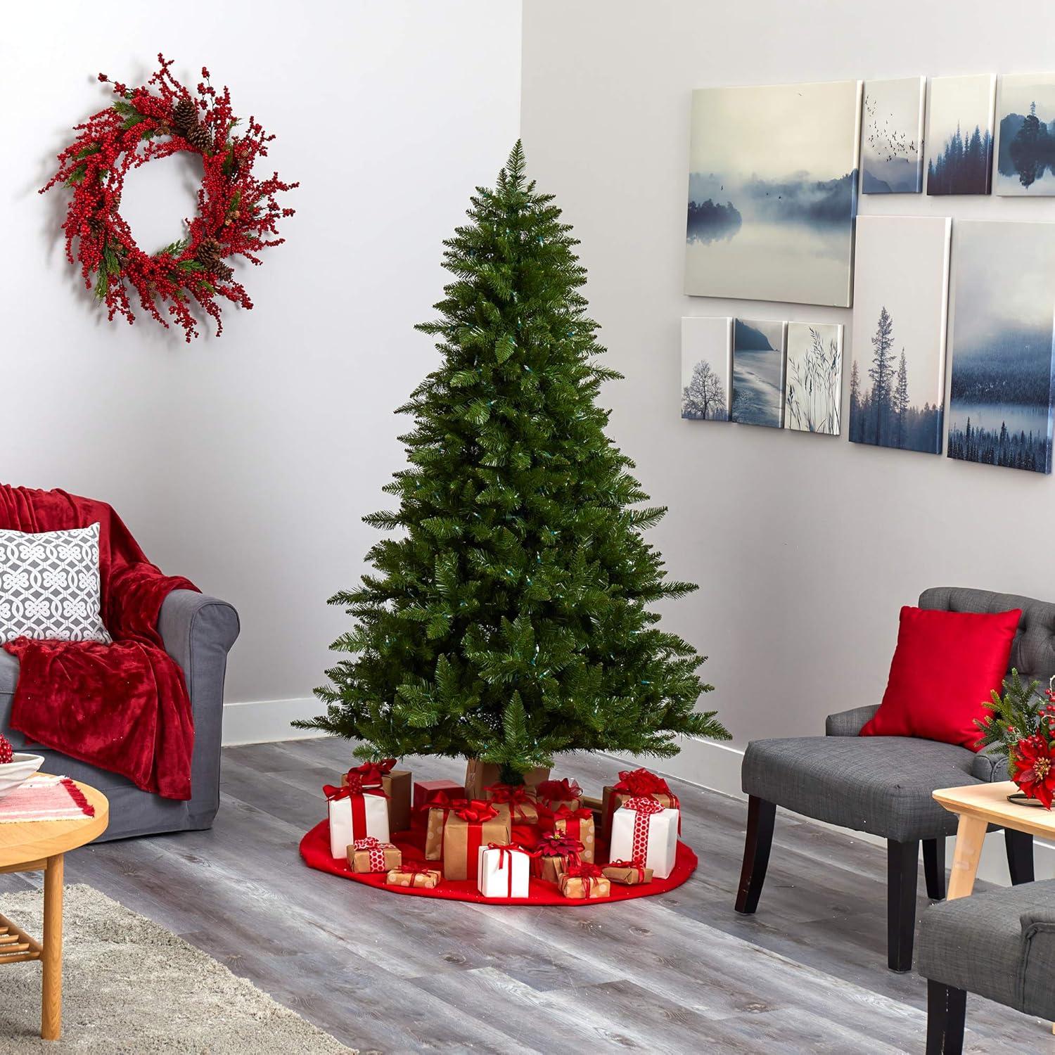 Árbol de Navidad Artificial Casi Natural 1.98m con 450 Luces LED