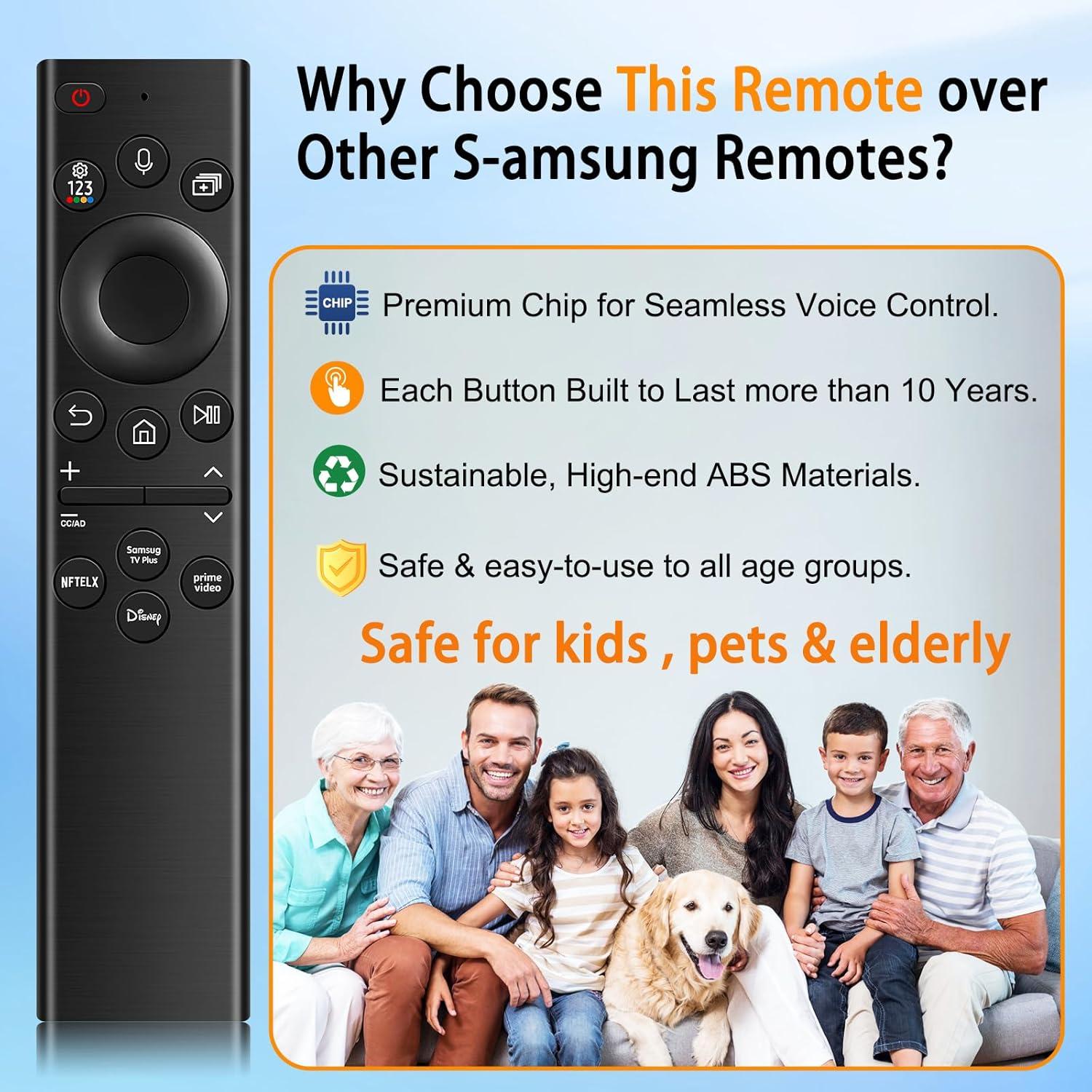 Control Remoto de Voz YALVHKI BN59-01385A para TV Samsung