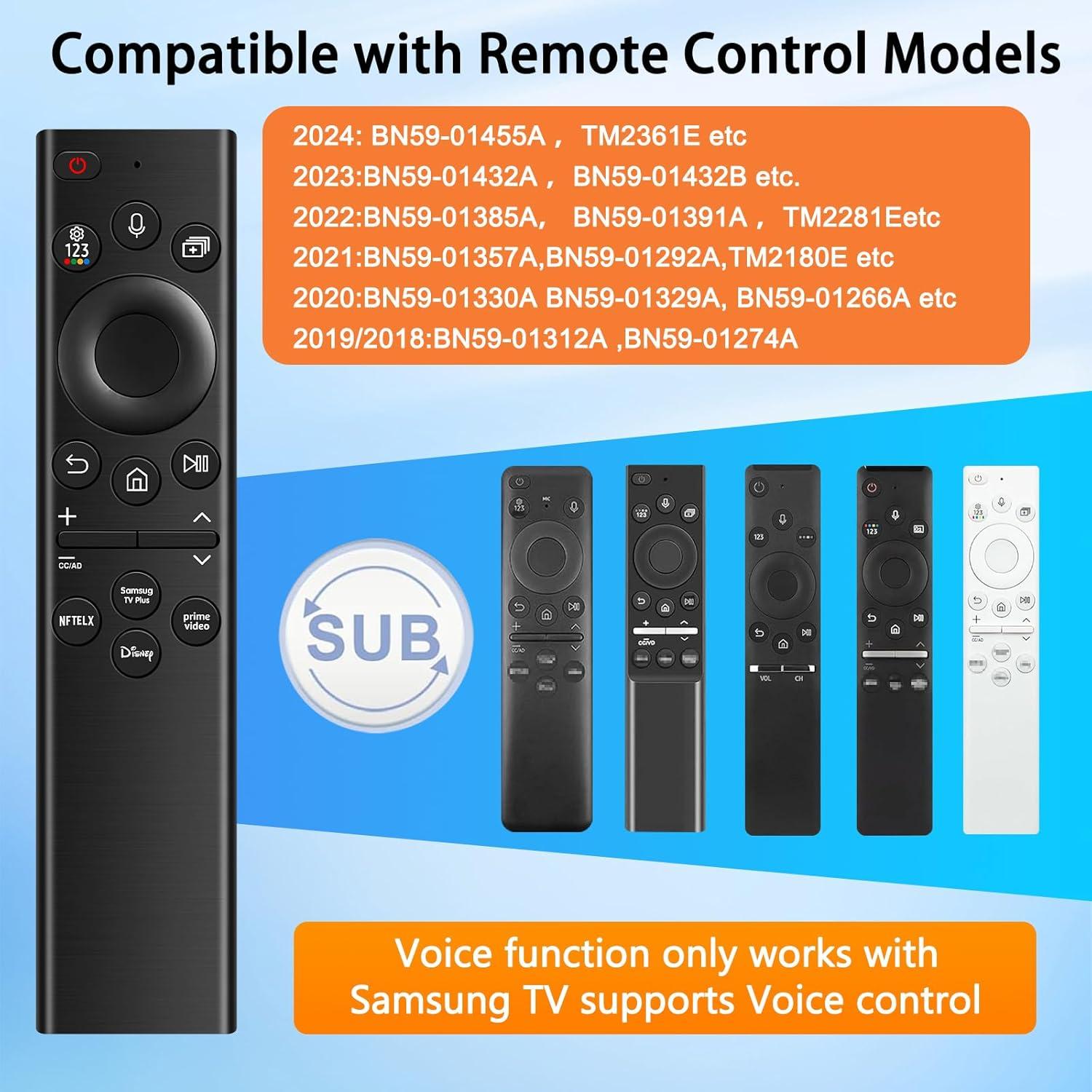 Control Remoto de Voz YALVHKI BN59-01385A para TV Samsung