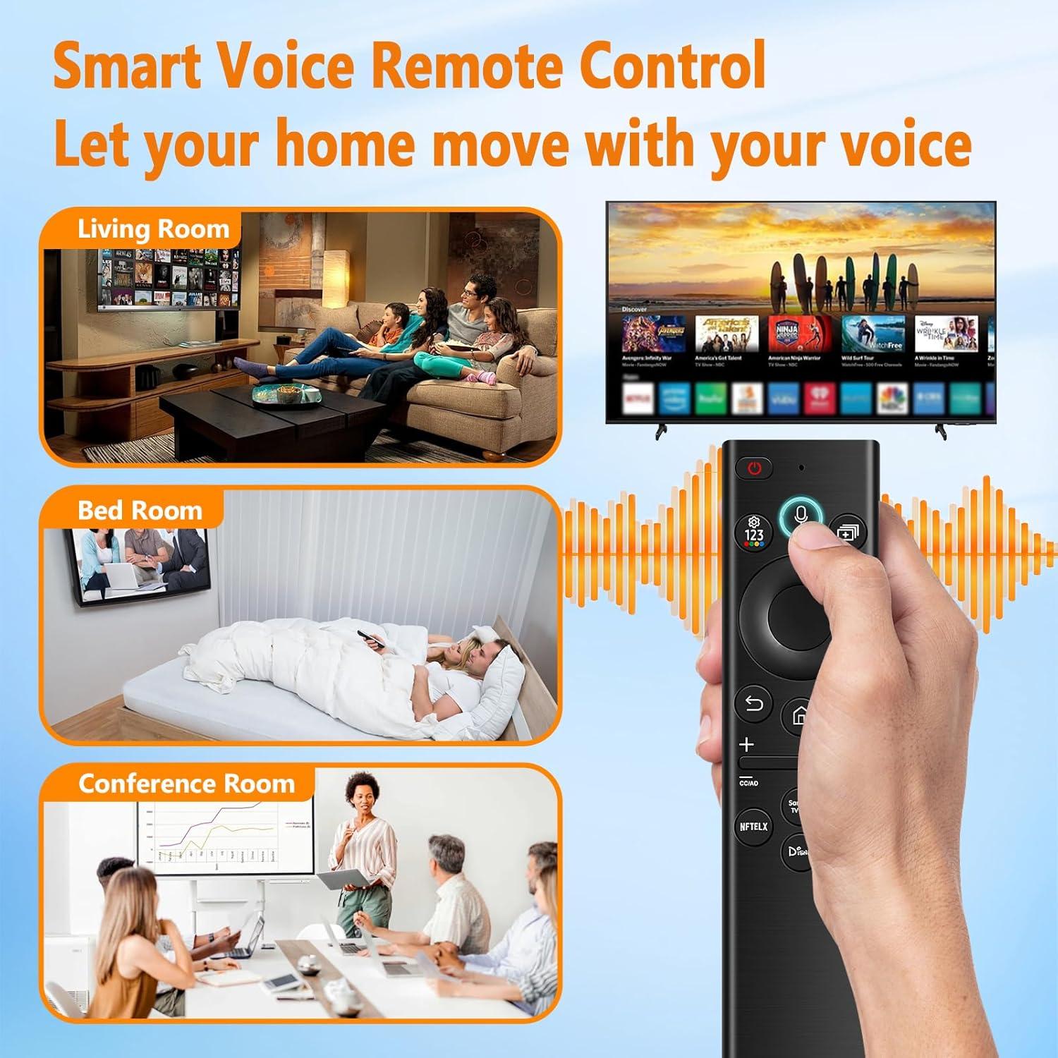 Control Remoto de Voz YALVHKI BN59-01385A para TV Samsung