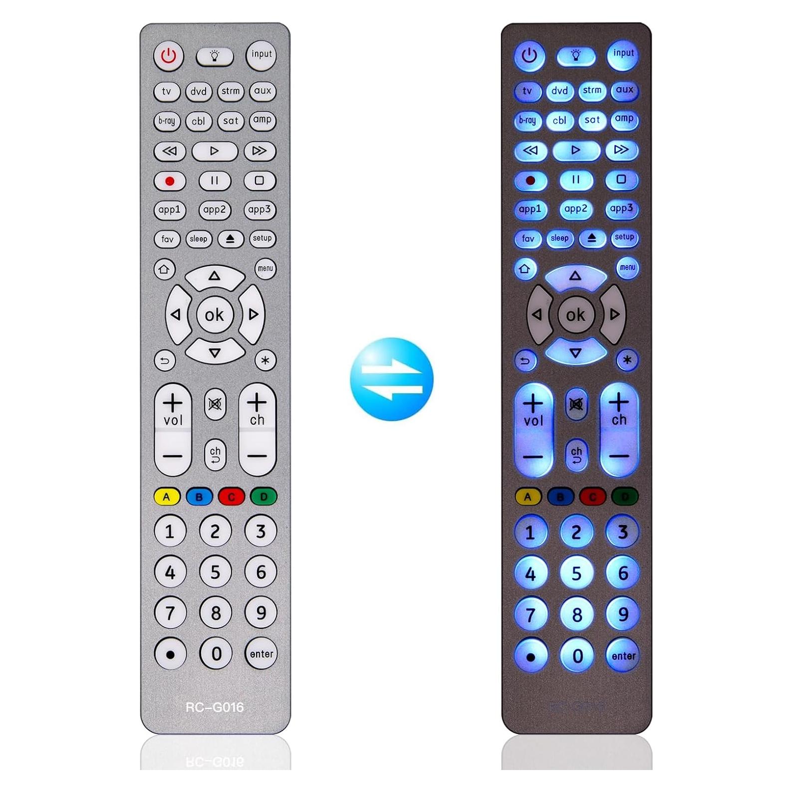 Control Remoto Universal Retroiluminado Terloogee 8 Dispositivos