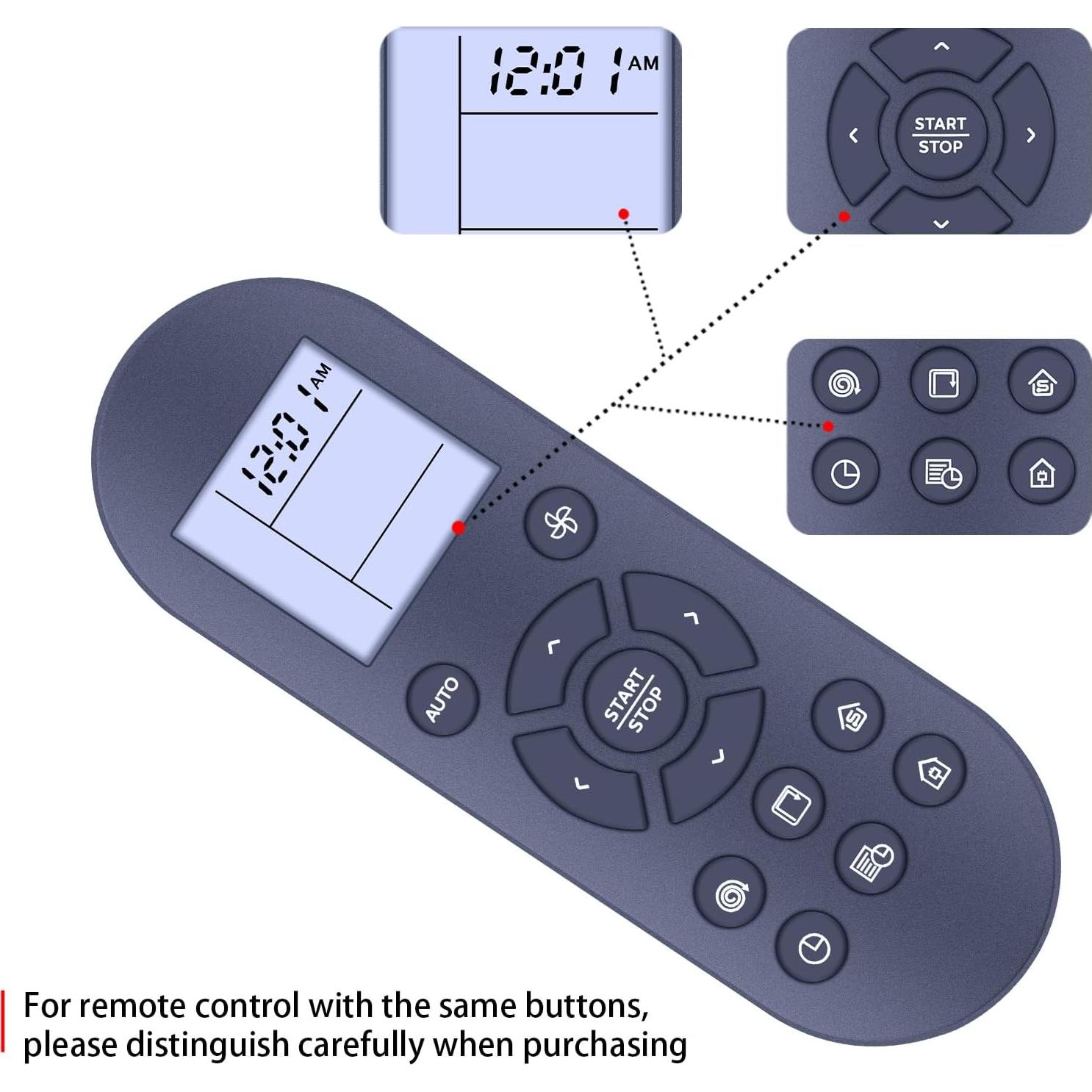 Control Remoto Reemplazo Eufy RoboVac 11S, 12, 15T, 30