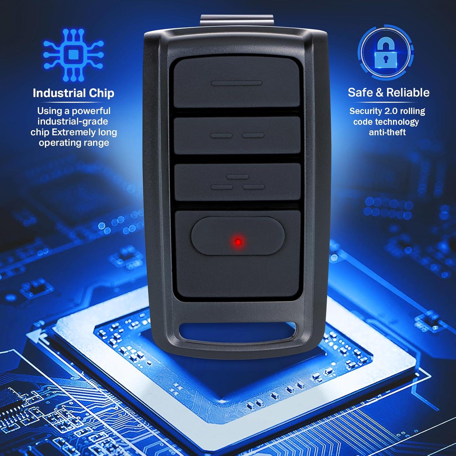 Control Remoto de Puerta de Garaje O3T-BX 2 Paquete 315/390MHz