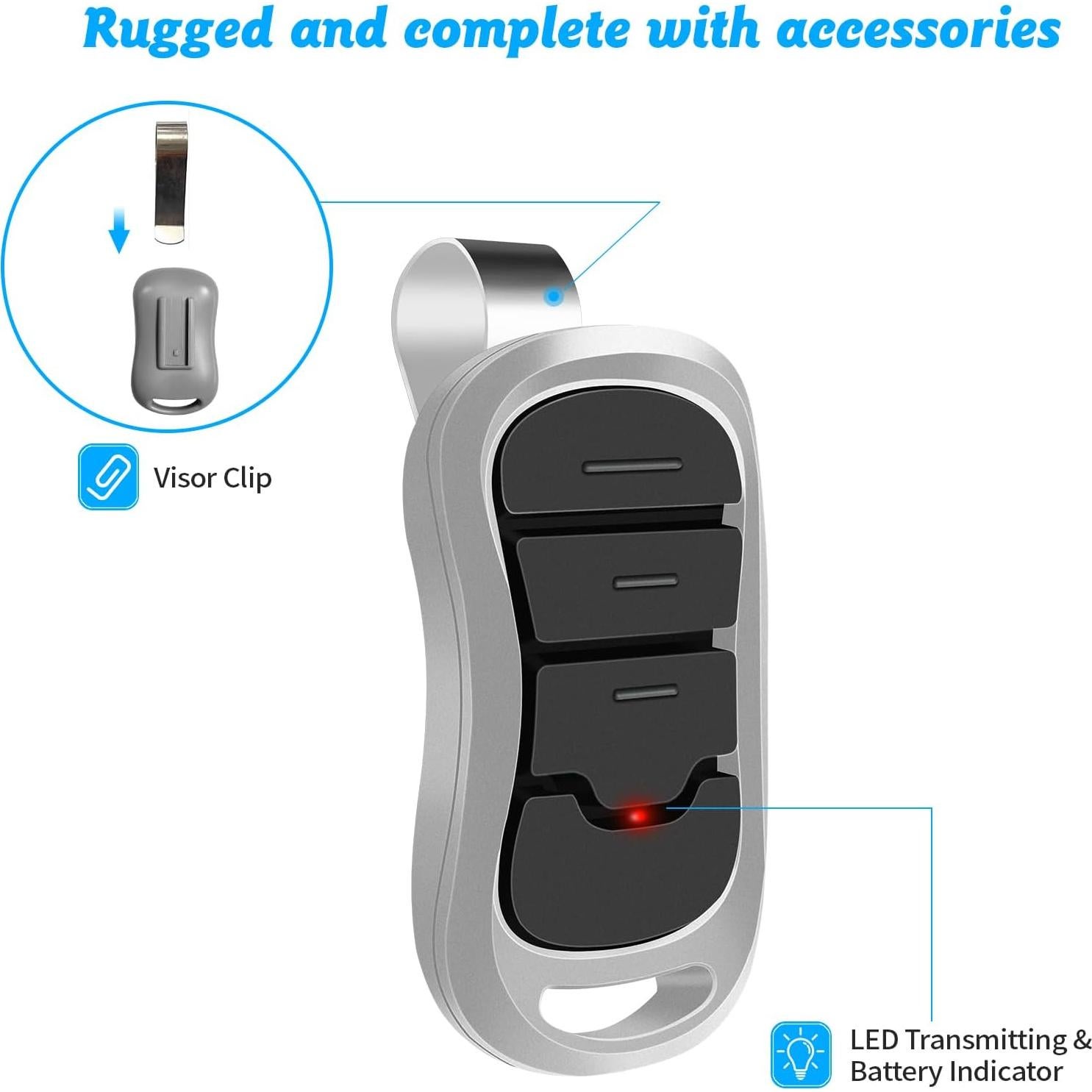 Control Remoto Universal LongCtrl para Puerta de Garaje Genie G3T-R G3T-BX G3T-A