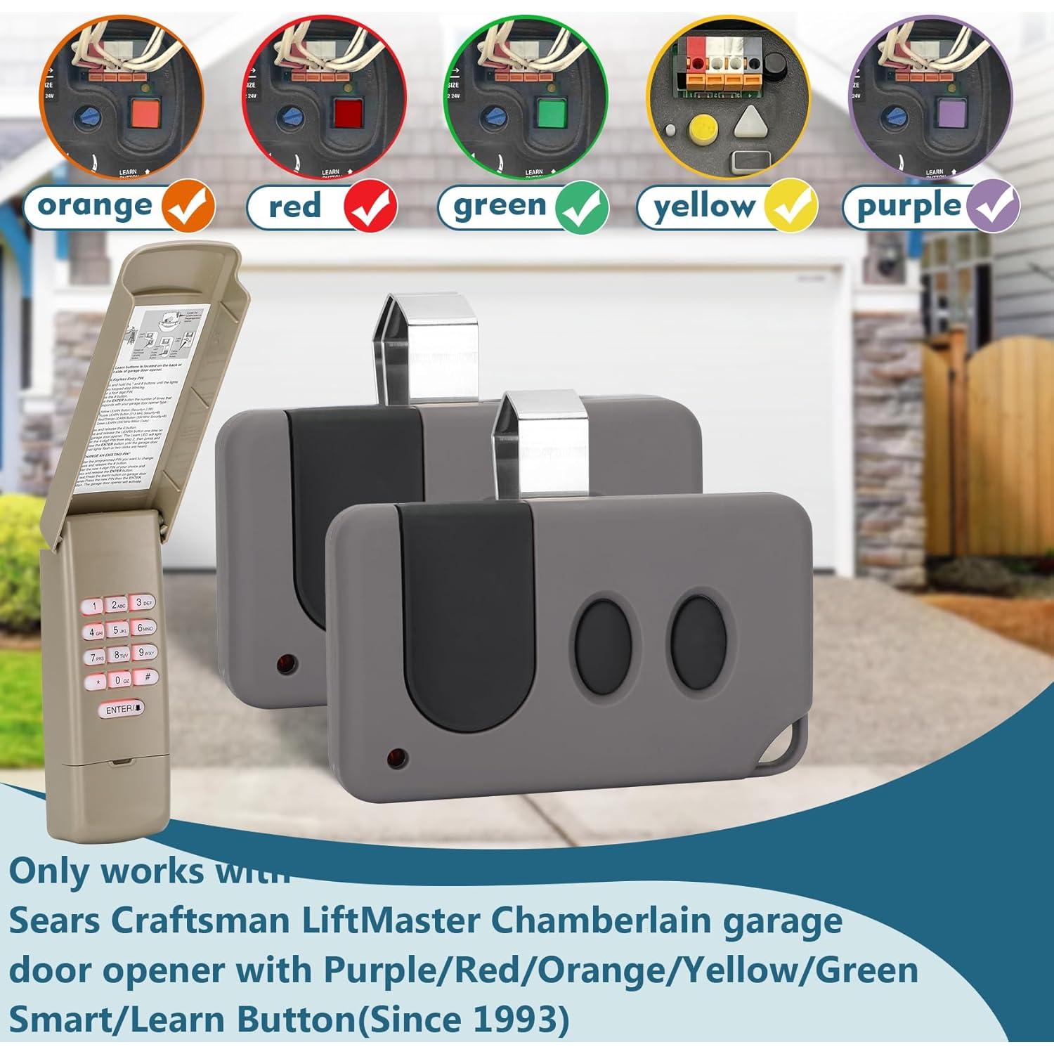 Control Remoto de Puerta de Garaje Cooouds 2x 891LM 893MAX Universal