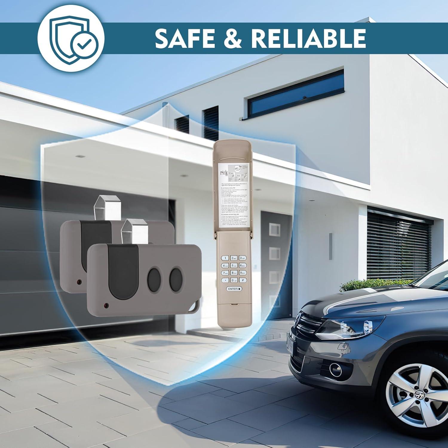 Control Remoto de Puerta de Garaje Cooouds 2x 891LM 893MAX Universal