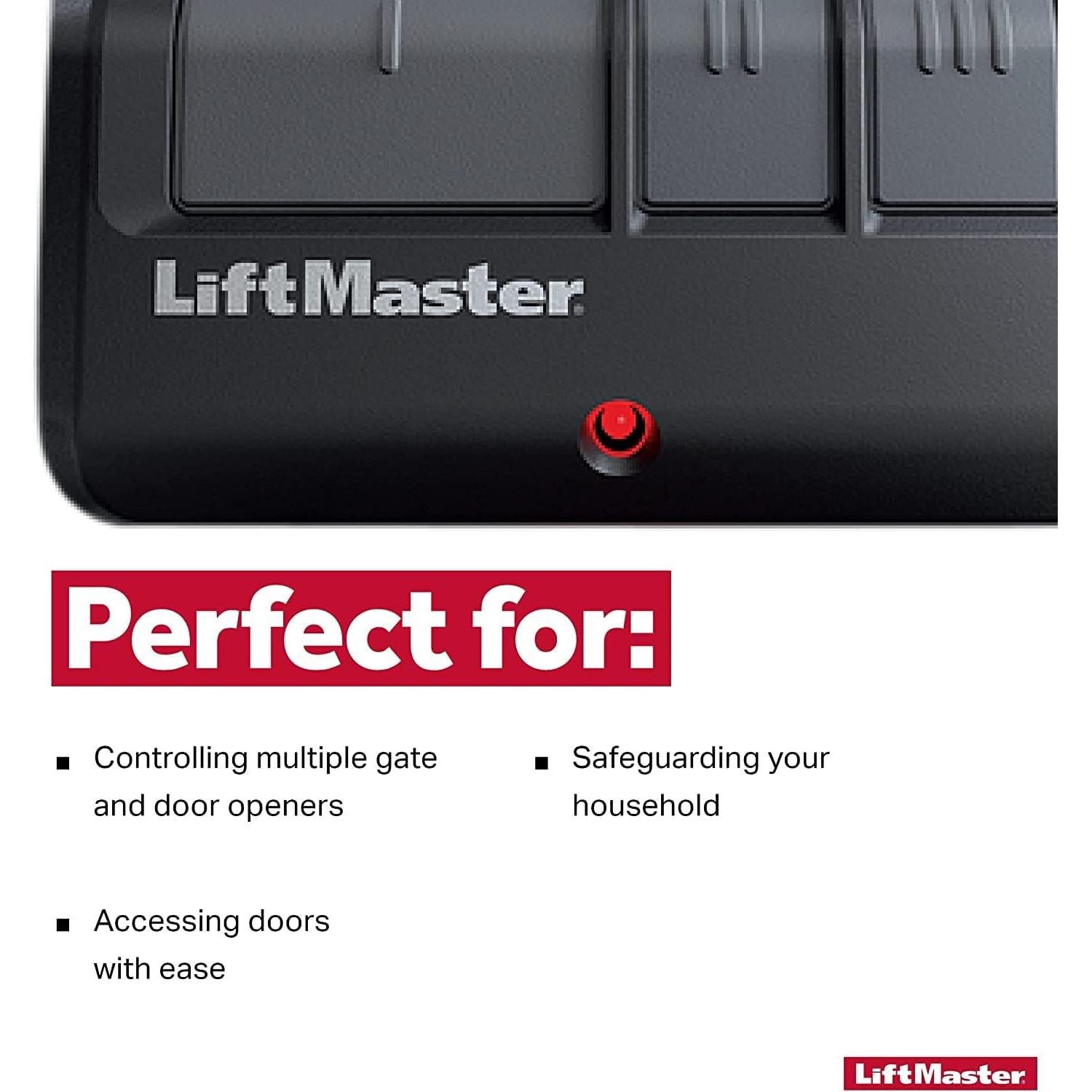 Transmisor remoto LiftMaster 893MAX con batería CR2